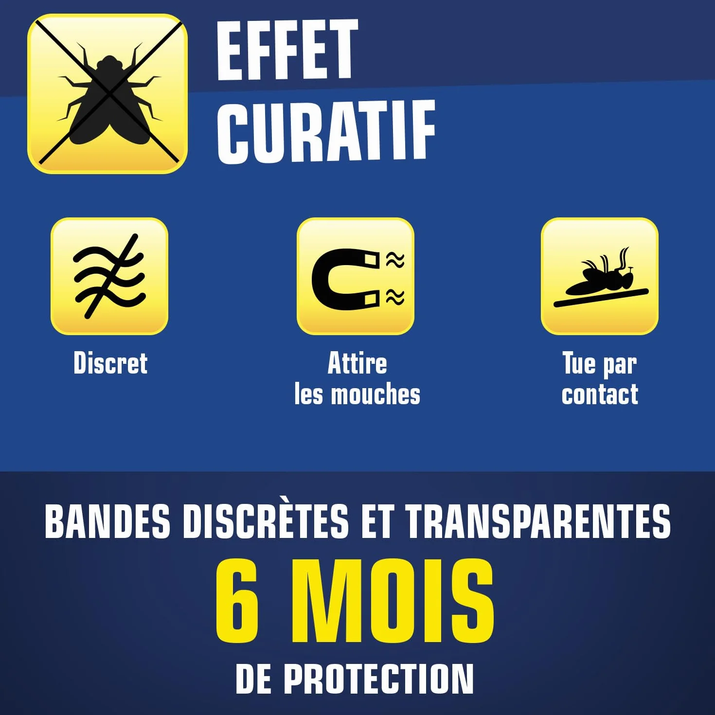 K.PRO Bandes anti-mouches transparentes lot 12, attire élimine mouches moucherons, efficace 6 mois intérieur