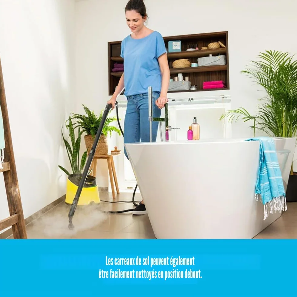 Accessoires de nettoyage à vapeur pour brosse de joints XXL Kärcher avec joint flexible, ensemble de brosse de joints pour nettoyeur à vapeur Kärcher, nettoyage hygiénique pour joints de ciment et de