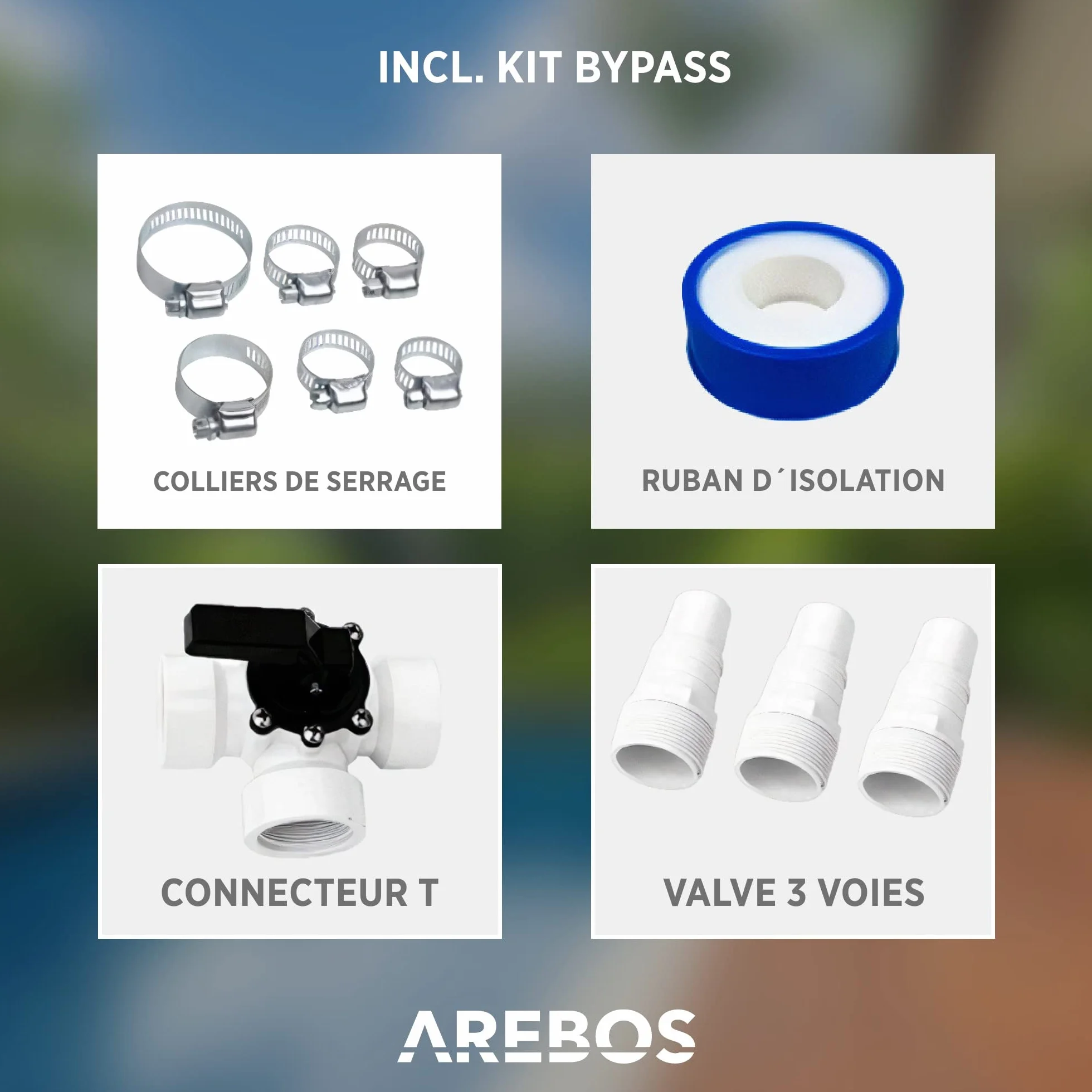 AREBOS Chauffage Solaire Collecteur Piscine Kit 300x66 cm Noir UV Résistant Extensible