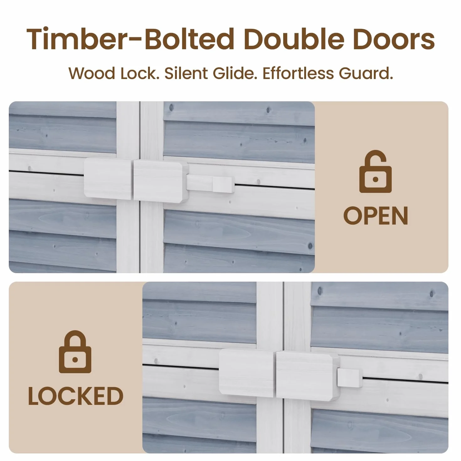 Armoire de Jardin en Bois 160 x 87 x 47 cm Gris Utilisation Extérieure