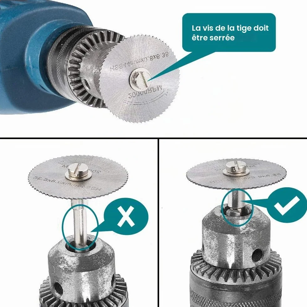 Disques de Coupe pour Dremel Outil Rotatif, HSS, Lame Mini Scie Circulaire pour pour la Coupe du bois, Plastique et Métal