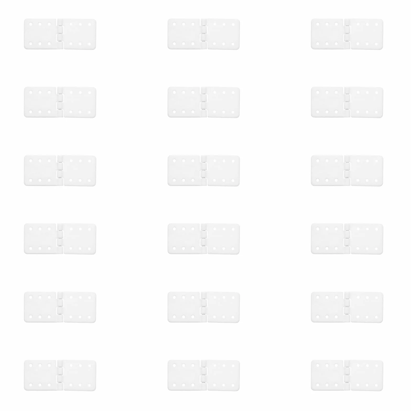Lot de 30 charnières rectangulaires pliables en plastique pour modèles d'avion RC - 24 x 12 mm - Blanc