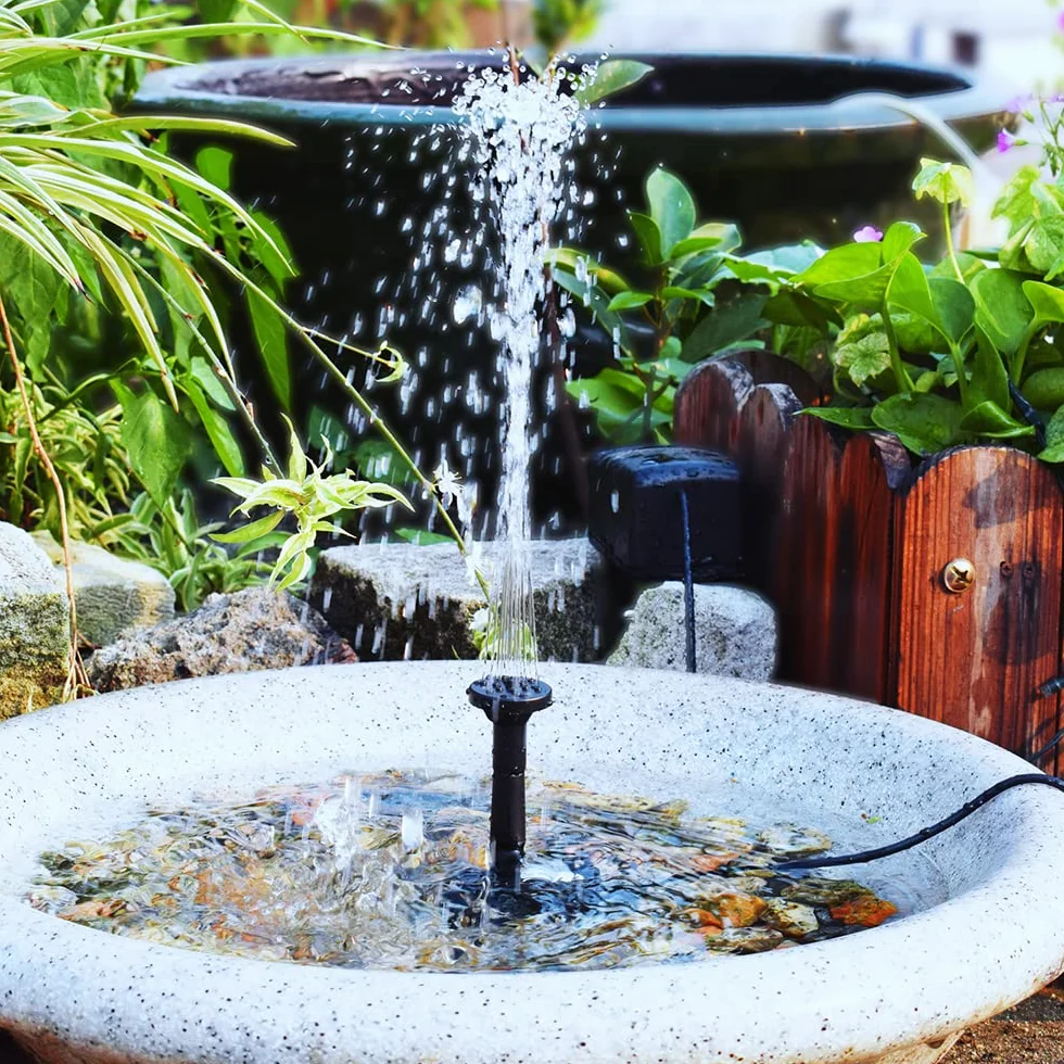 Fontaine Exterieure De Jardin Solaire Cascade 2.5w Bomba De Agua Solar Pour Estanque Fuente Solaire Bateria Diy