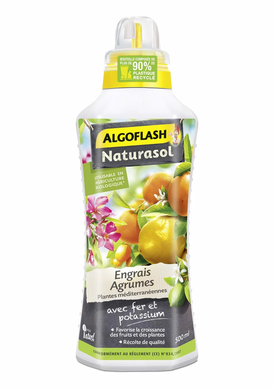 Algoflash NATURASOL Engrais Liquide Agrumes Plantes Méditerranéennes 500 mL