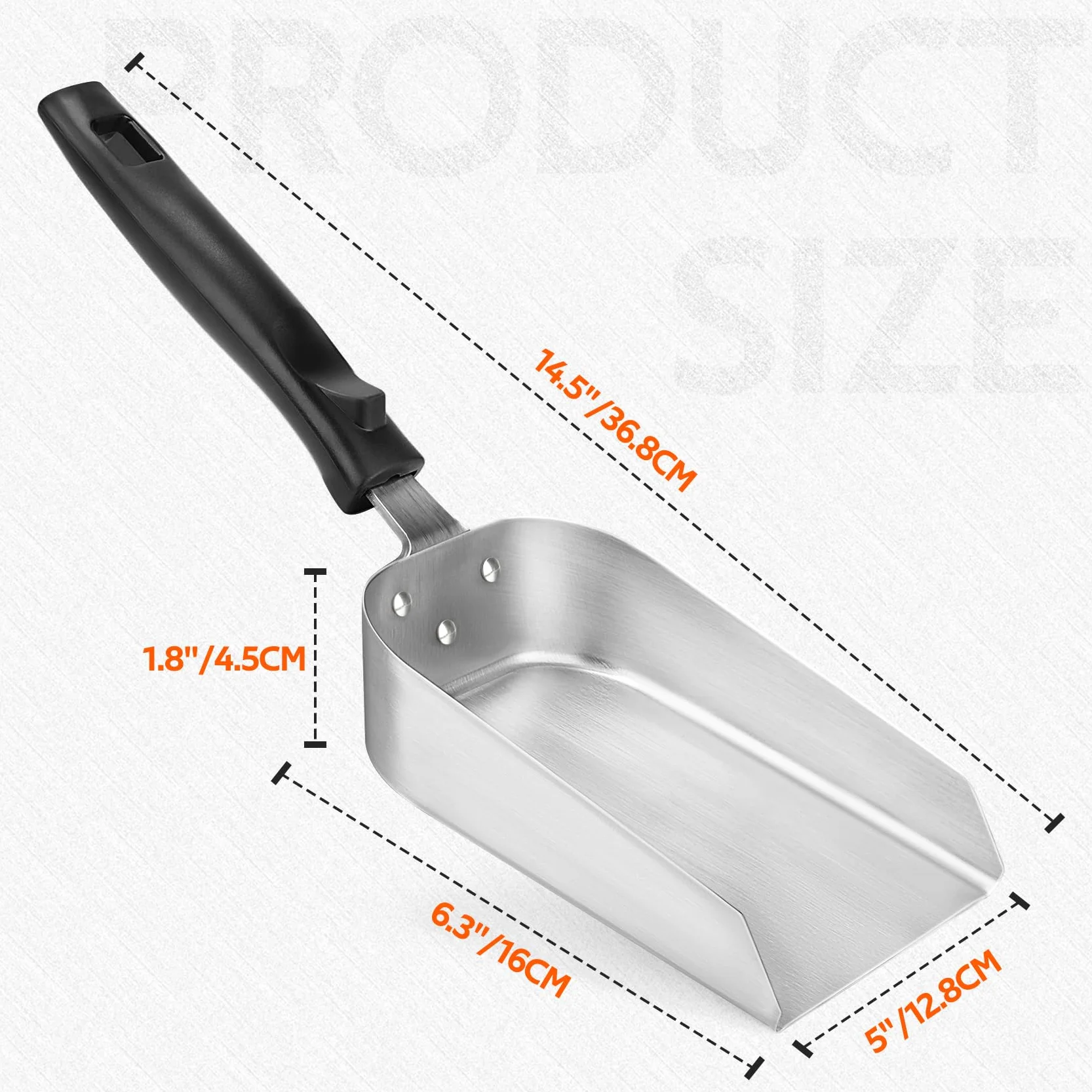 Onlyfire Spatule pour Barbecue en Inox 16 x 12.5 cm Pelle à Frite