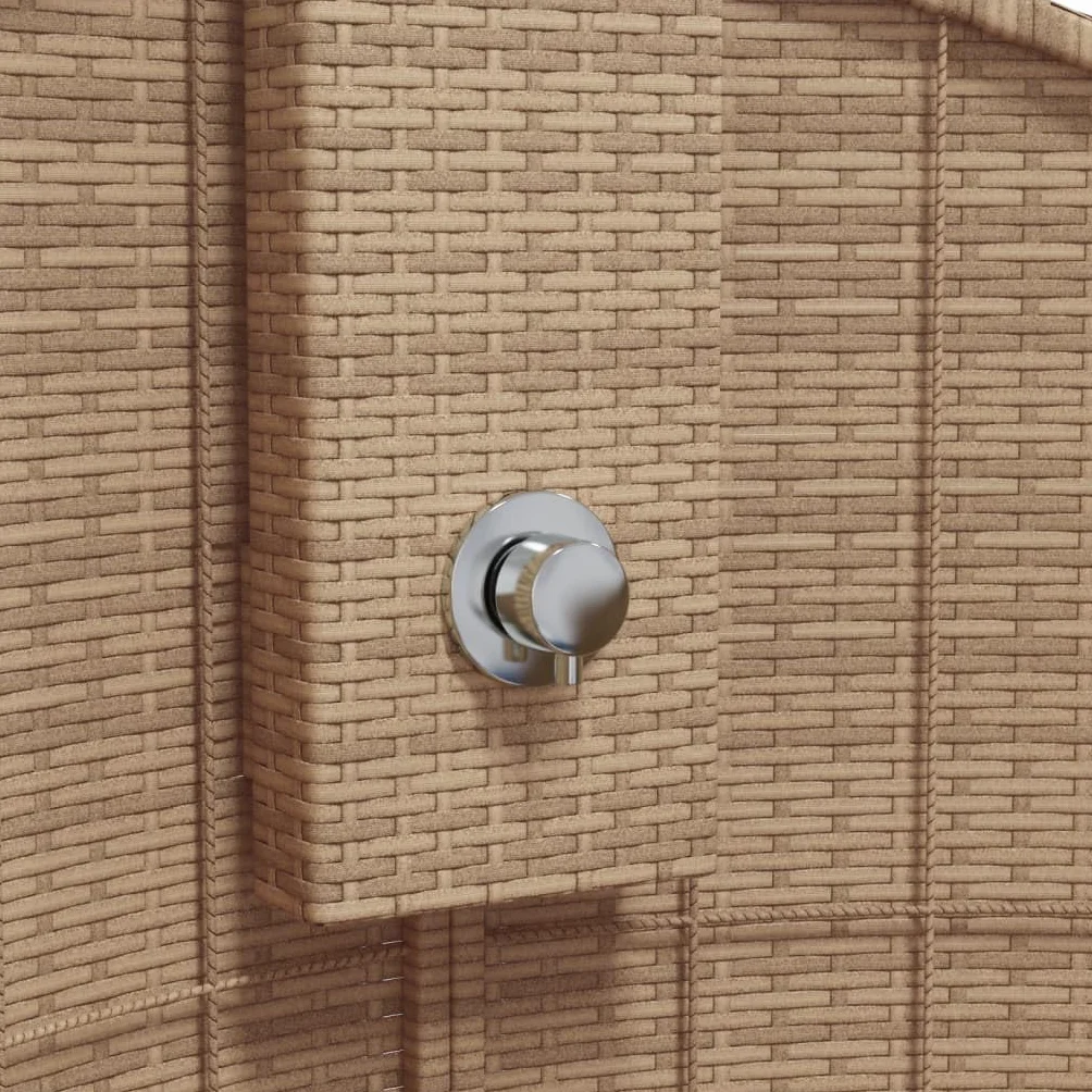 vidaXL Douche d'Extérieur Résine Tressée Bois Acacia Beige