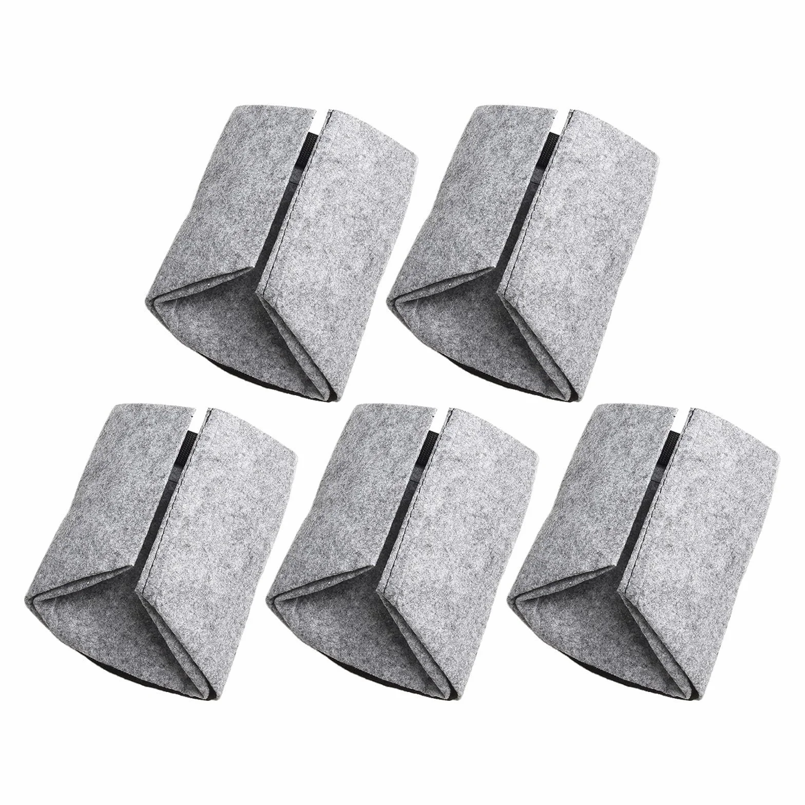 Lot de 5 pots de culture en tissu 7 litres drainage amélioré zone racinaire