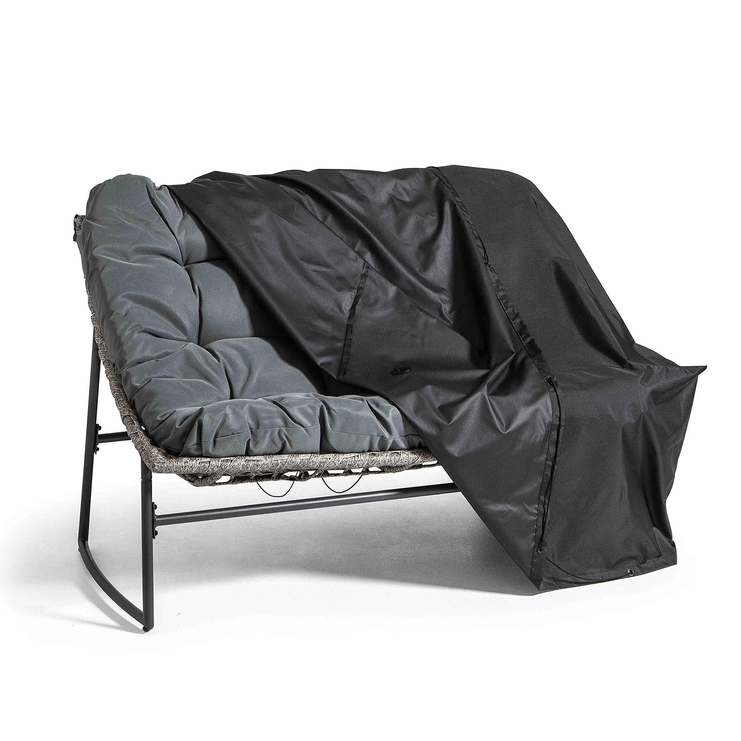 Cov'Up Housse de canapé extérieur 2 Personnes Polyester Noire