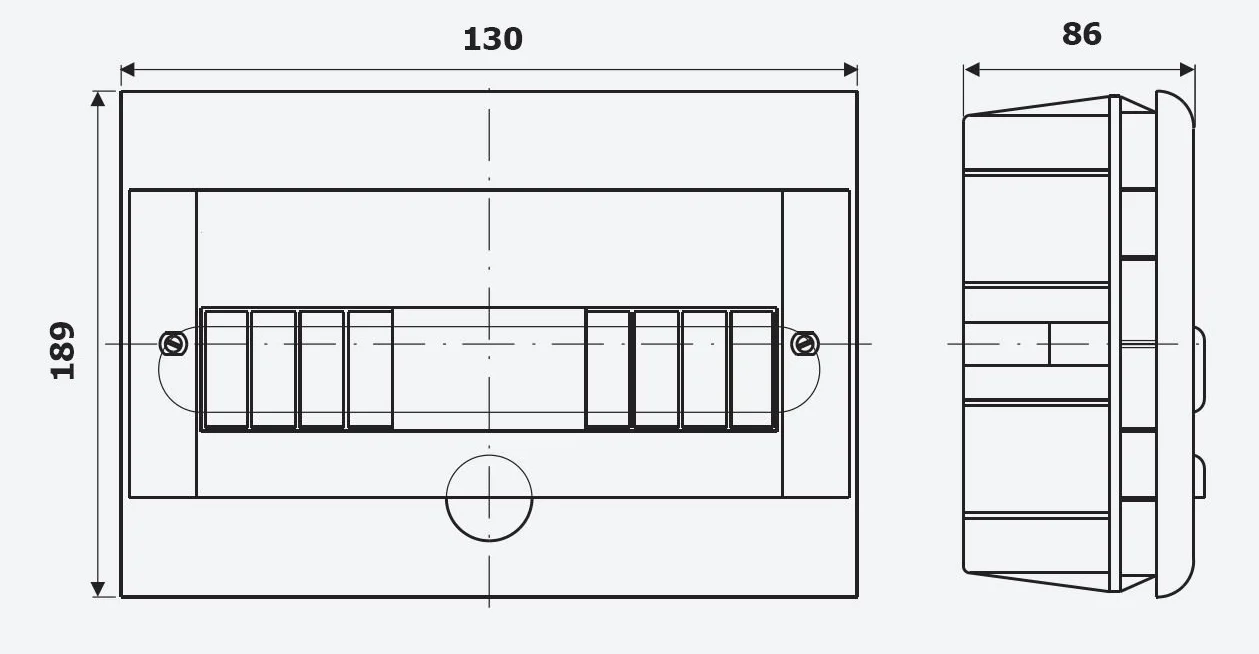 AtR Boîtier de distribution encastré, 4 modules, IP40