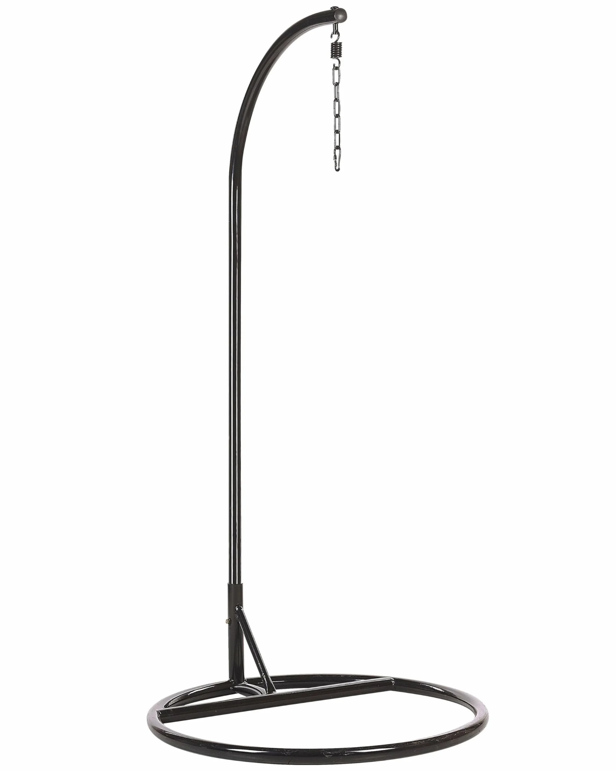 Support Pied pour Fauteuil Suspendu en Acier Noir Compatible Beliani
