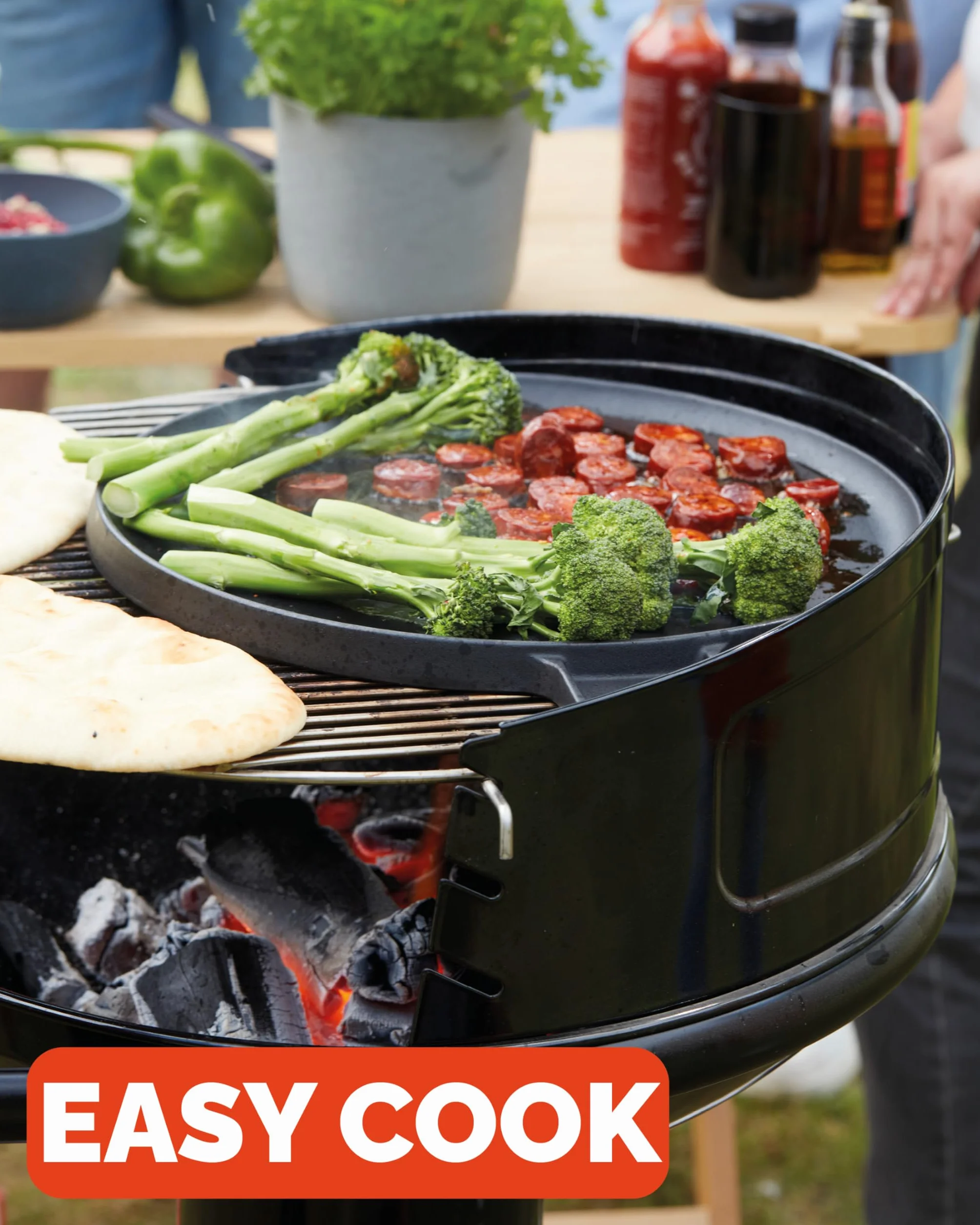 Barbecook Loewy 45 Barbecue au charbon pare-vent noir 43x43x97cm