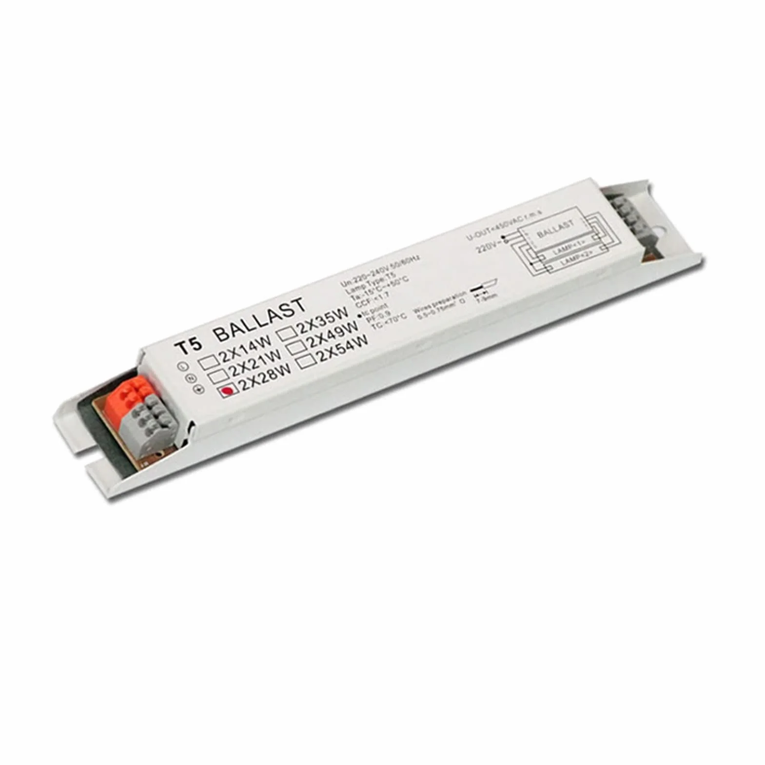 Ballast Électronique T5 2x14W/2x28W pour Lampe Fluorescente - 220-240V AC (Couleur : 2x28W)