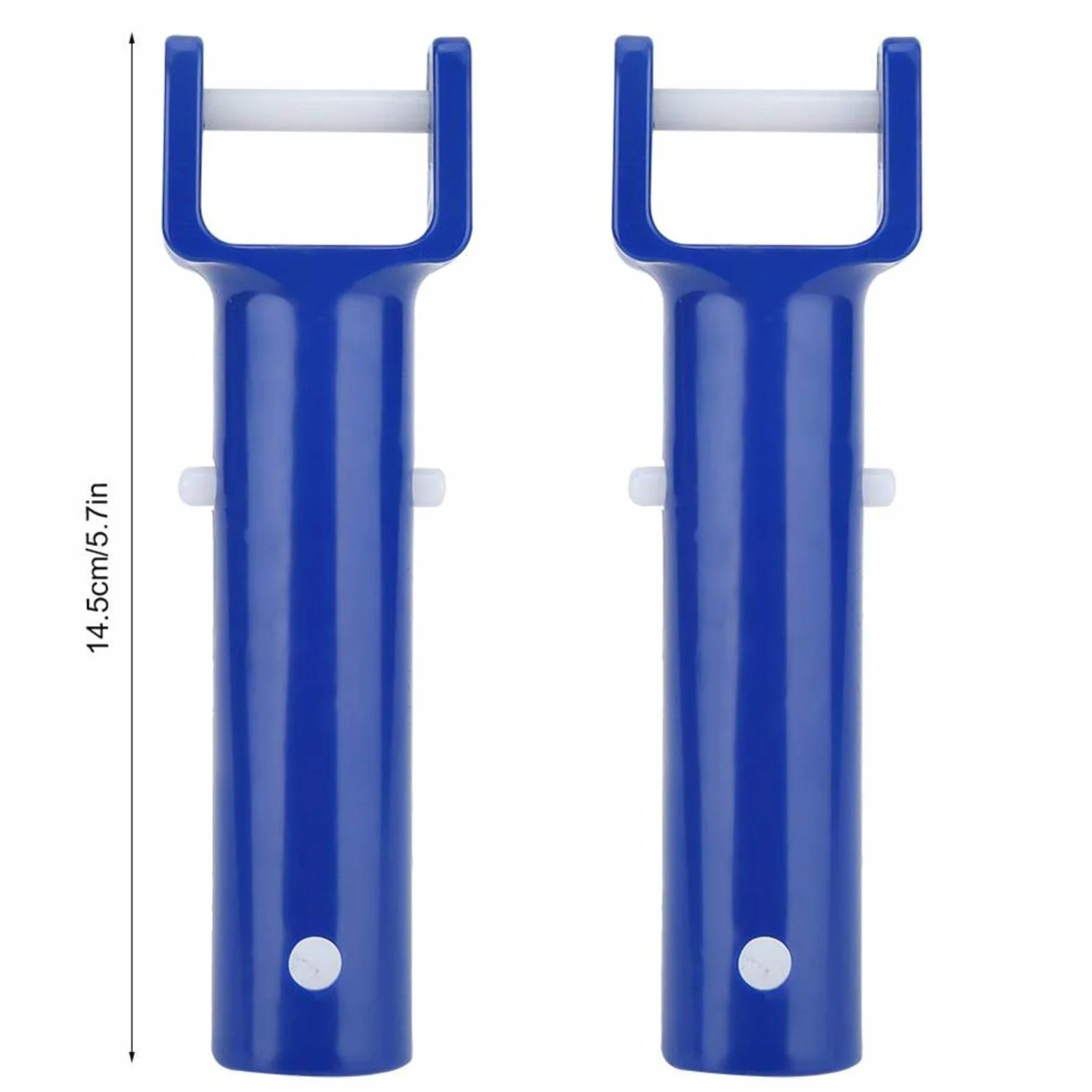 Poignée de rechange pour piscine en plastique avec clip papillon standard Bleu