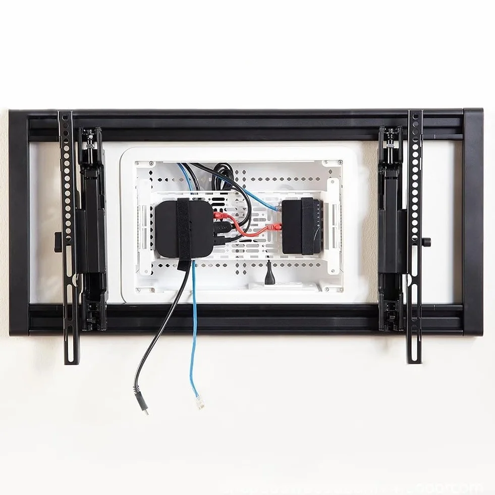 DAZZLEEX Boîte de gestion de câbles pour meuble TV ou média mural pour organiser les câbles et les fils 22,9 cm