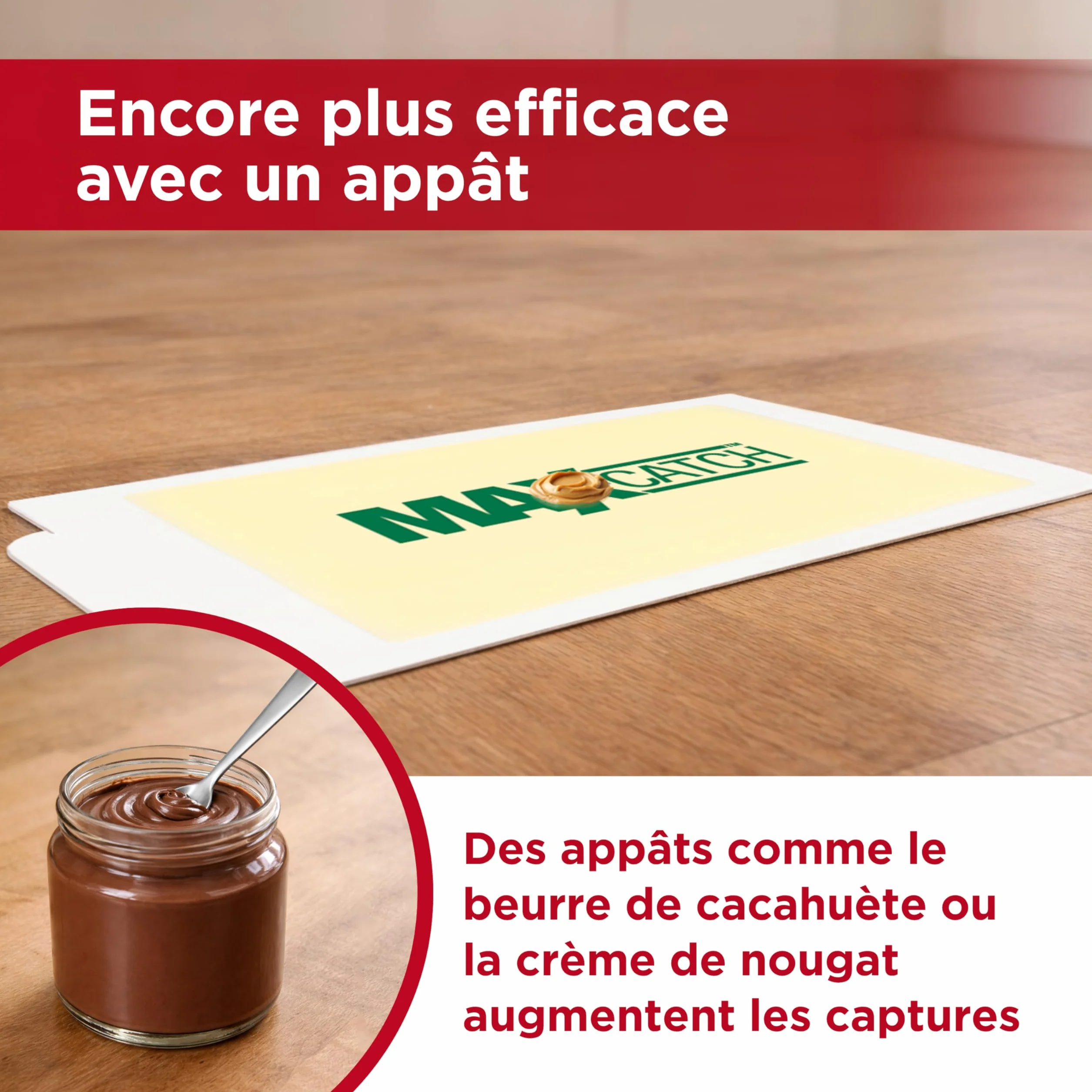 Catchmaster 72MAX Plaque Collante Souris XXL 9 Pièges à Souris avec Appât Cacahuète Non-Toxique