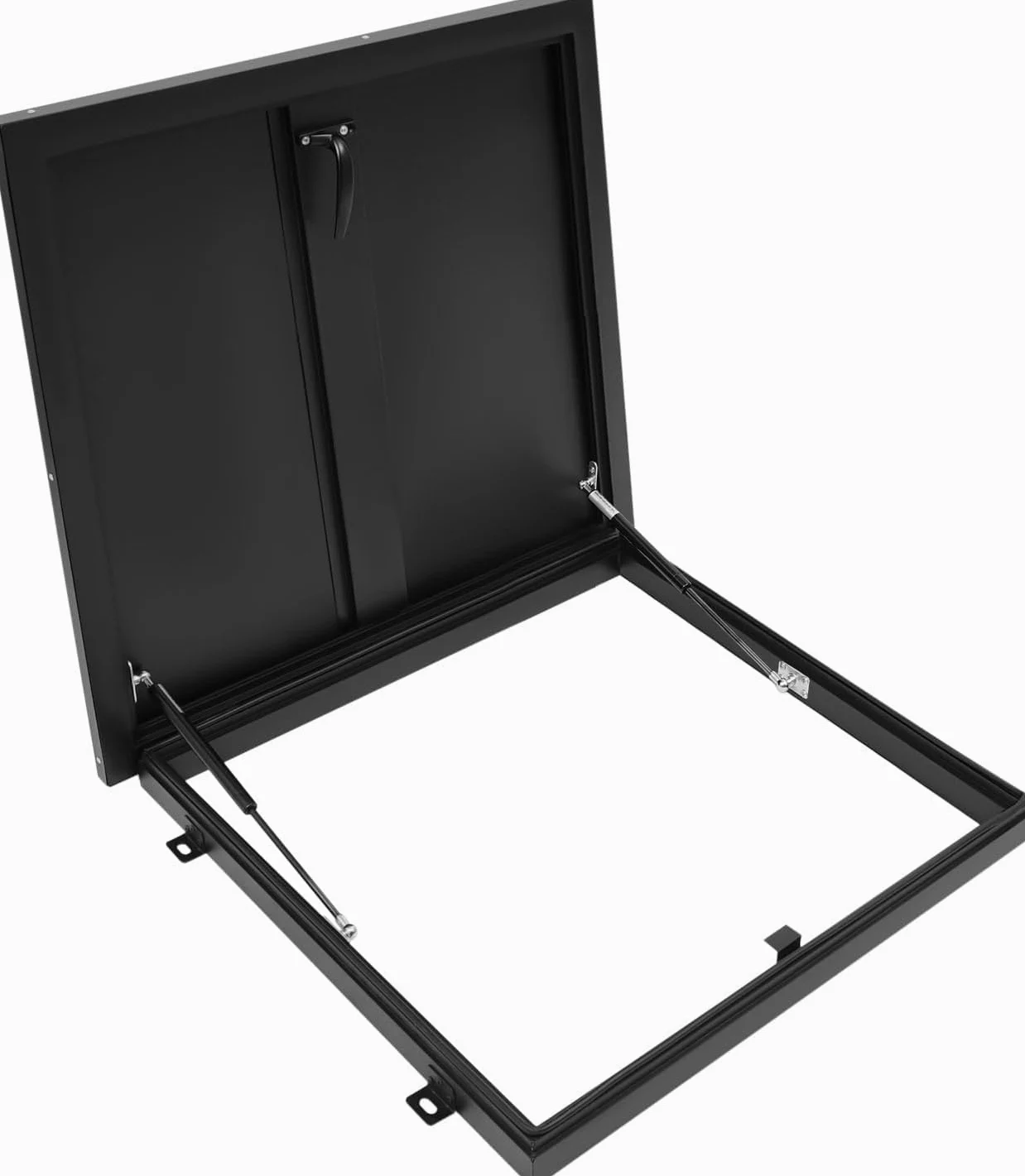 Trappe De Toit en Aluminium - Porte Daccès Au Toit Blanche Et Résistante pour La Maintenance, Lévacuation Et La Sécurité du Bâtiment - Idéale pour La Black-25.6" L x 25.6" W