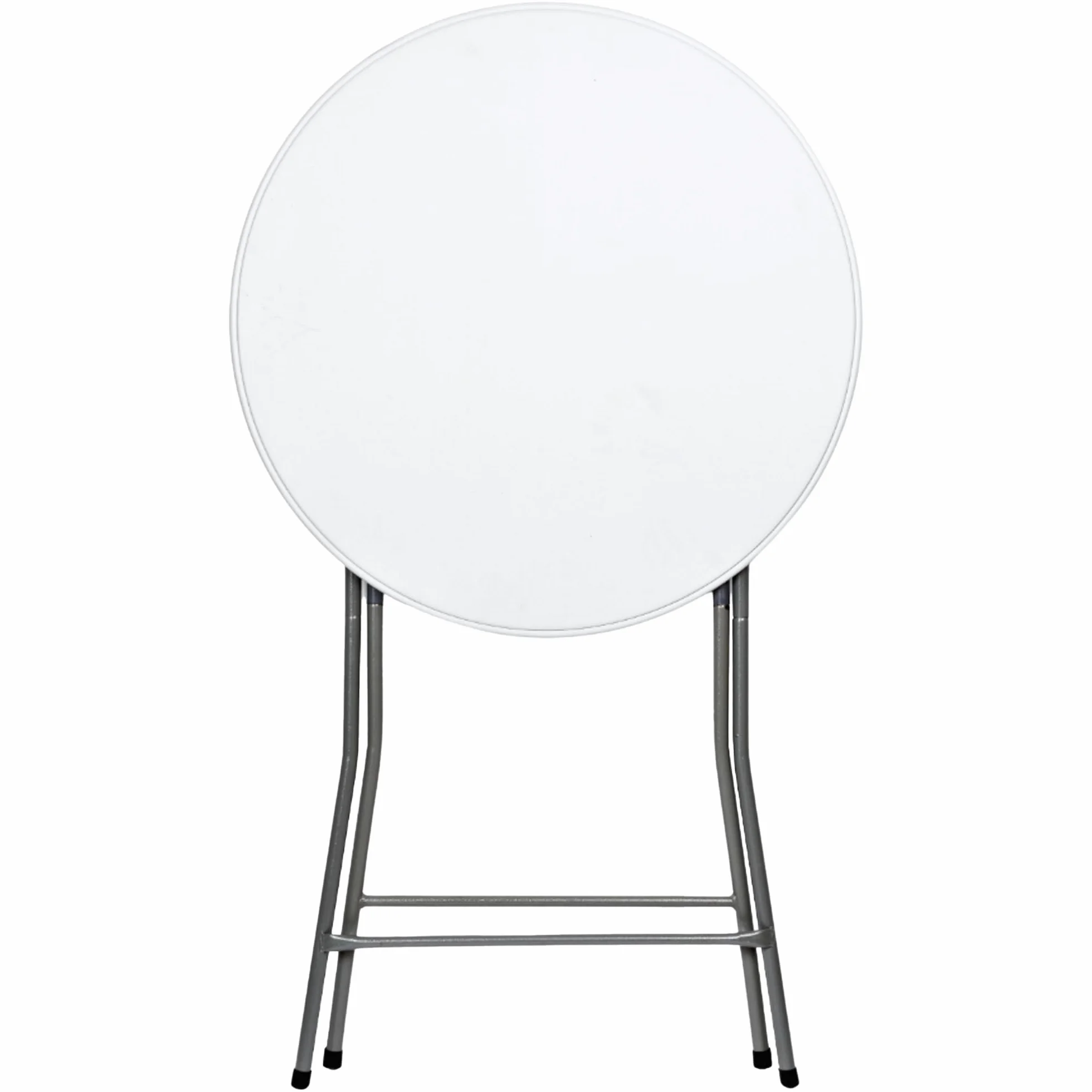 KARL HAUSMANN Table haute pliable blanche Ø 80 cm 110 cm de haut table de camping stable table de bistrot d'extérieur