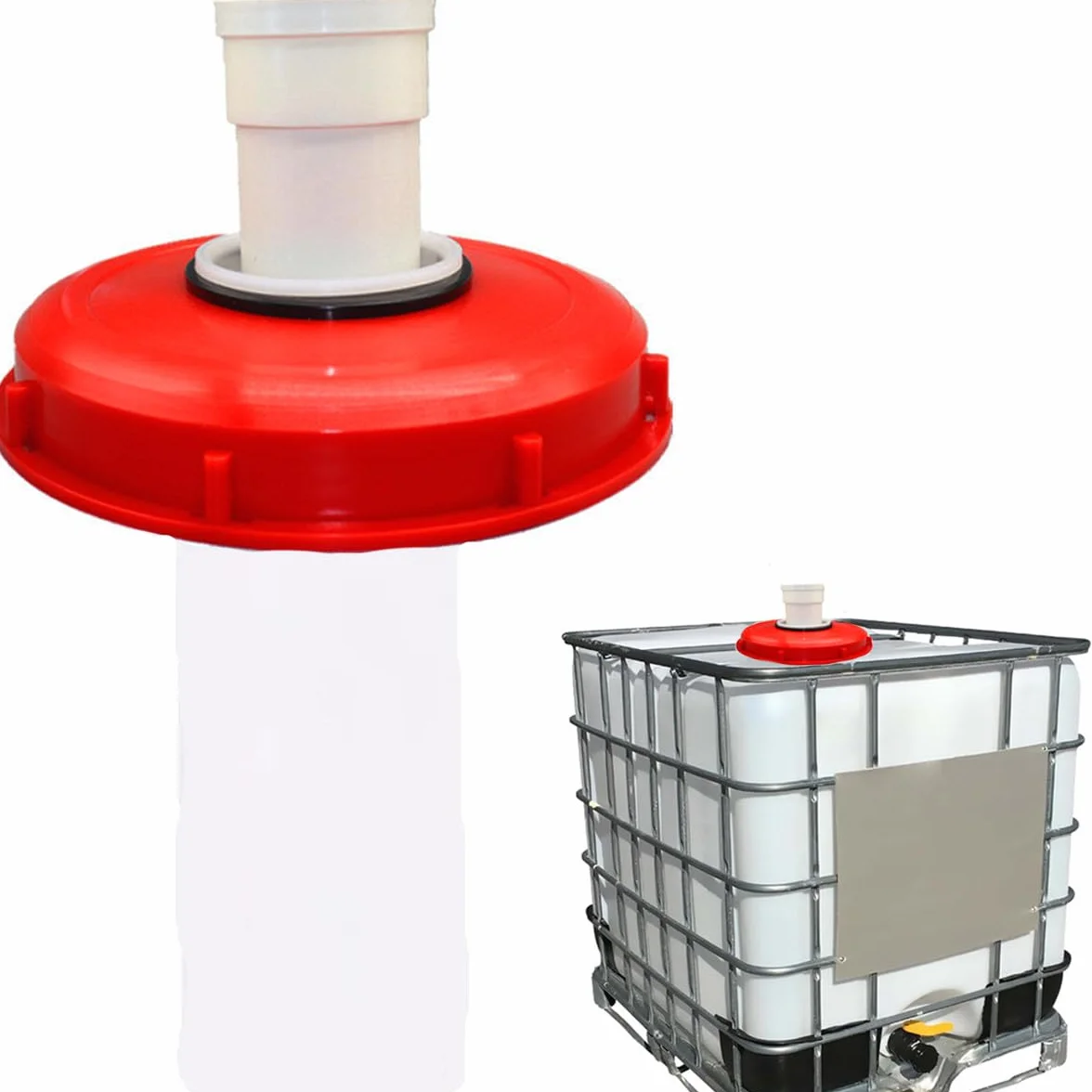 Couvercle de Réservoir IBC 180° avec Filtre en Nylon Lavable 245 mm pour Eau de Pluie 1000 L