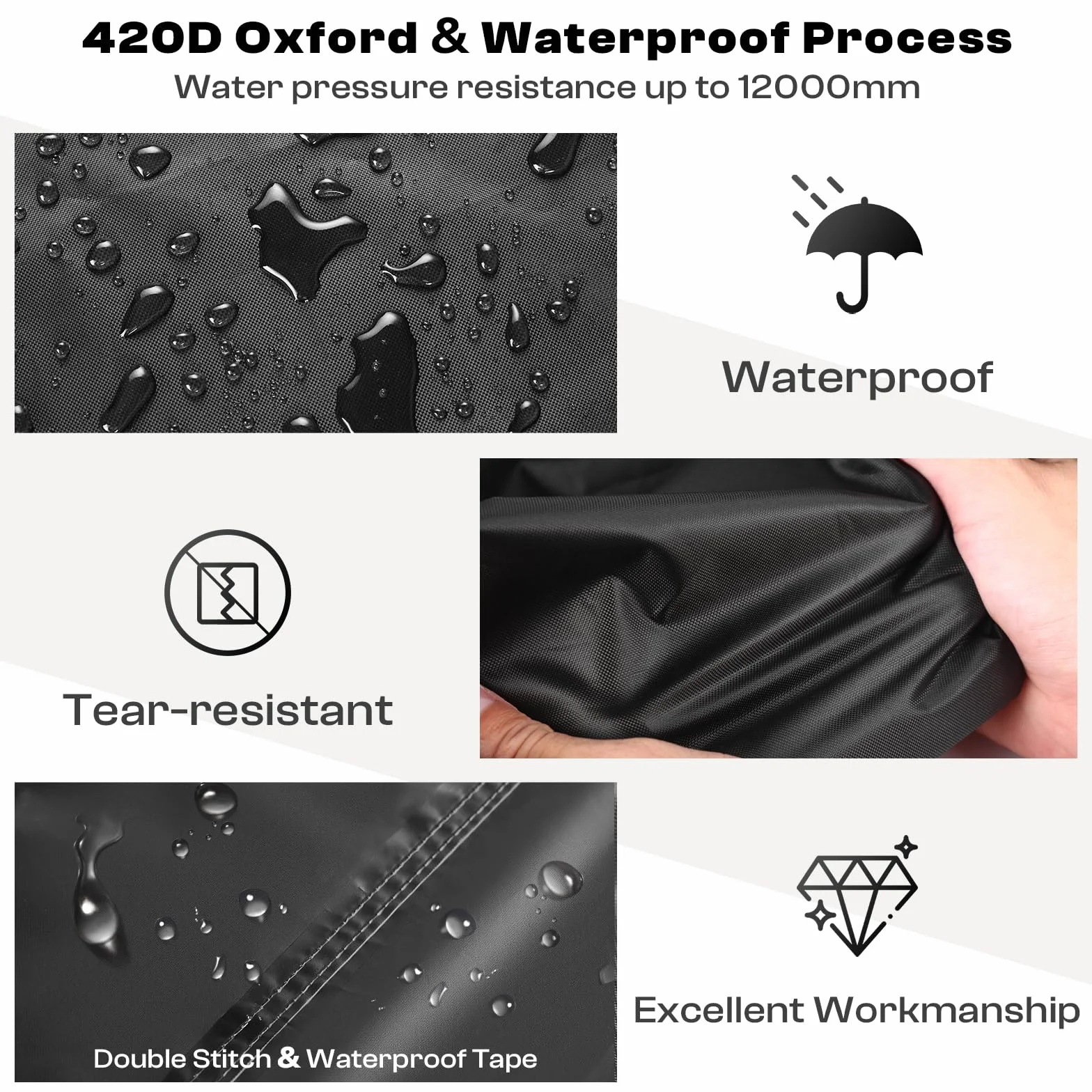 Housse pour banc de musculation 420D Oxford imperméable extérieur protection toutes saisons