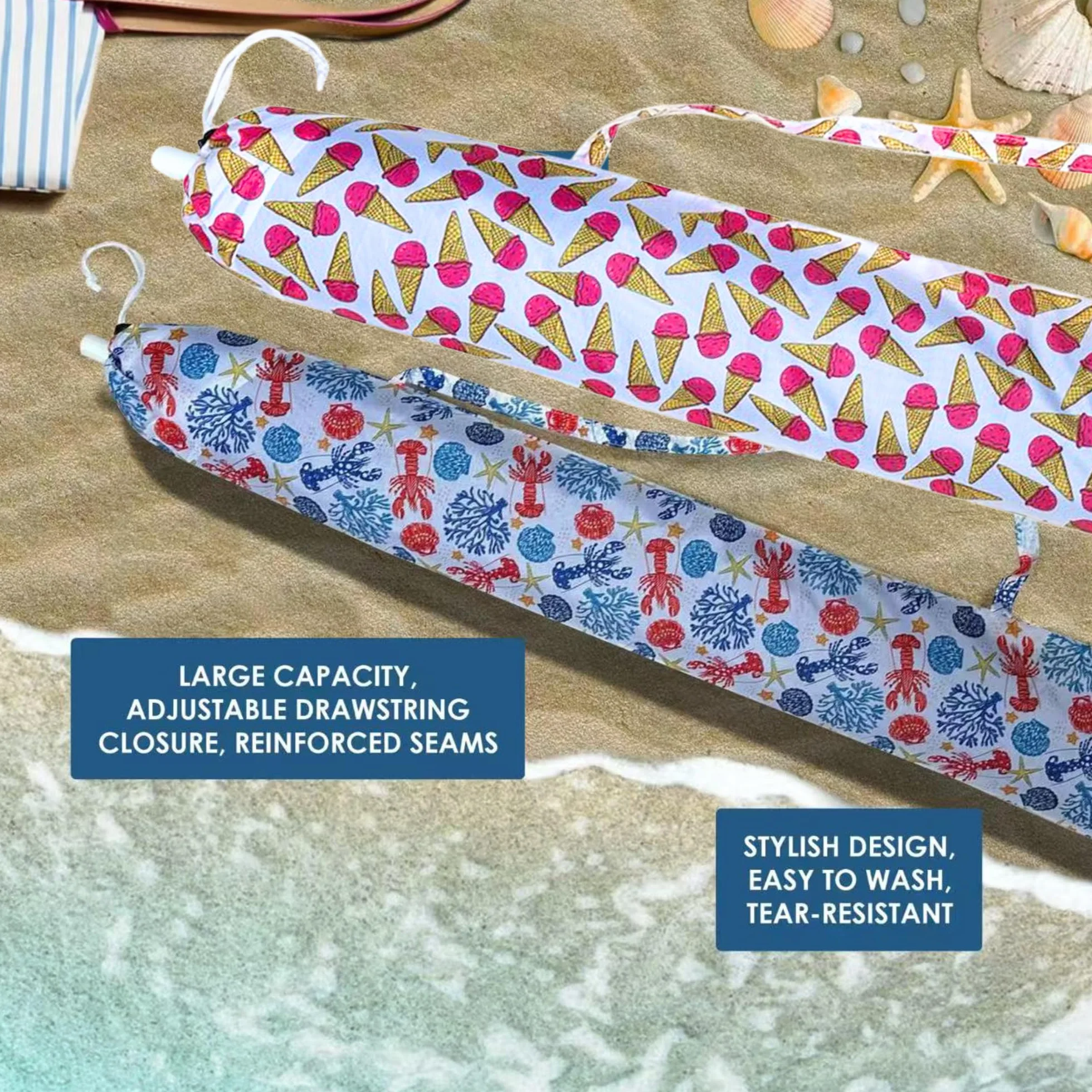 Sac Parasol De Plage Avec Poignée Robuste Housse Accessoire