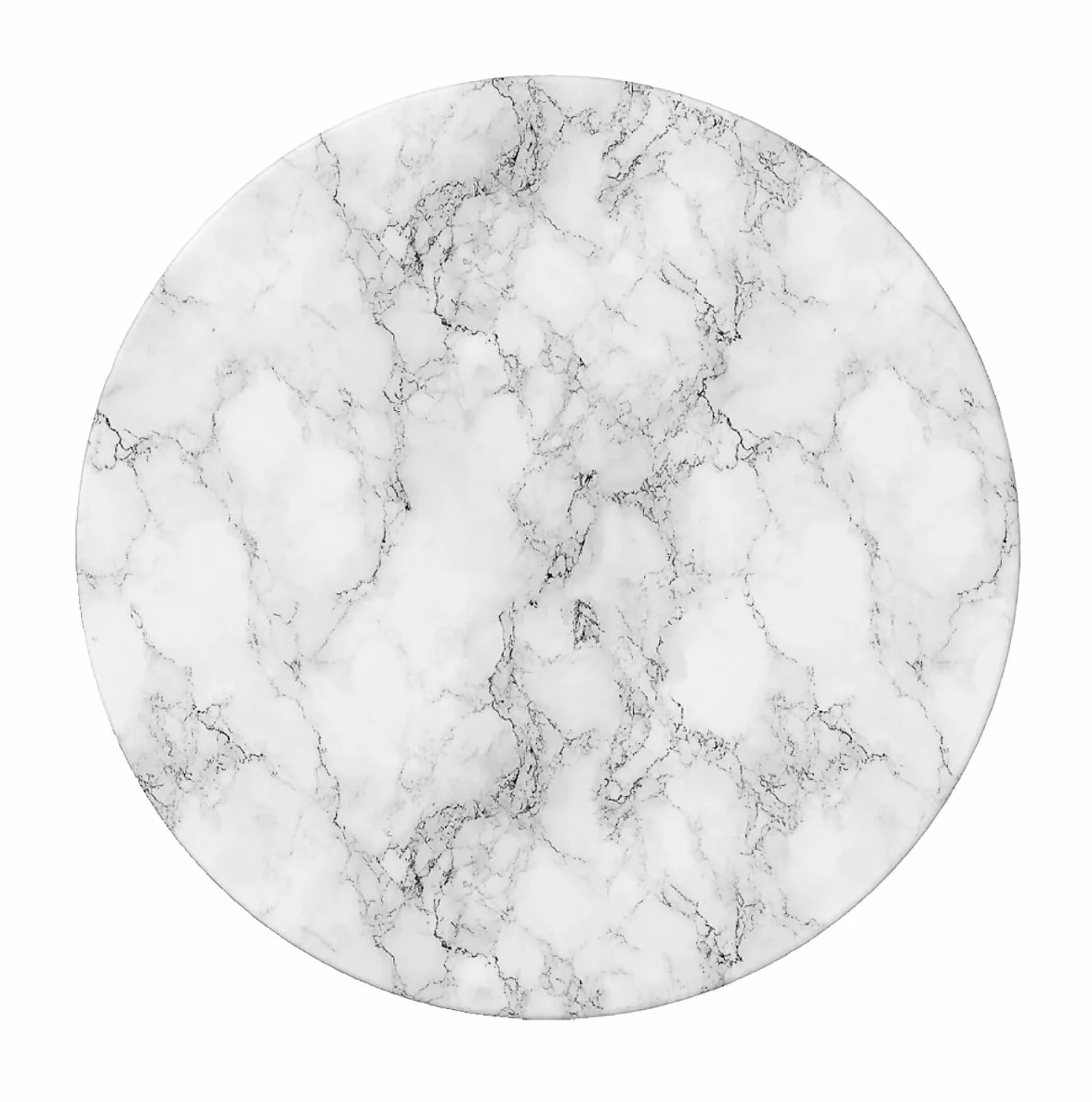 Nappe Ronde d'extérieur 90 cm (36 Pouces) imperméable extensible avec Bande élastique - Marbre Blanc
