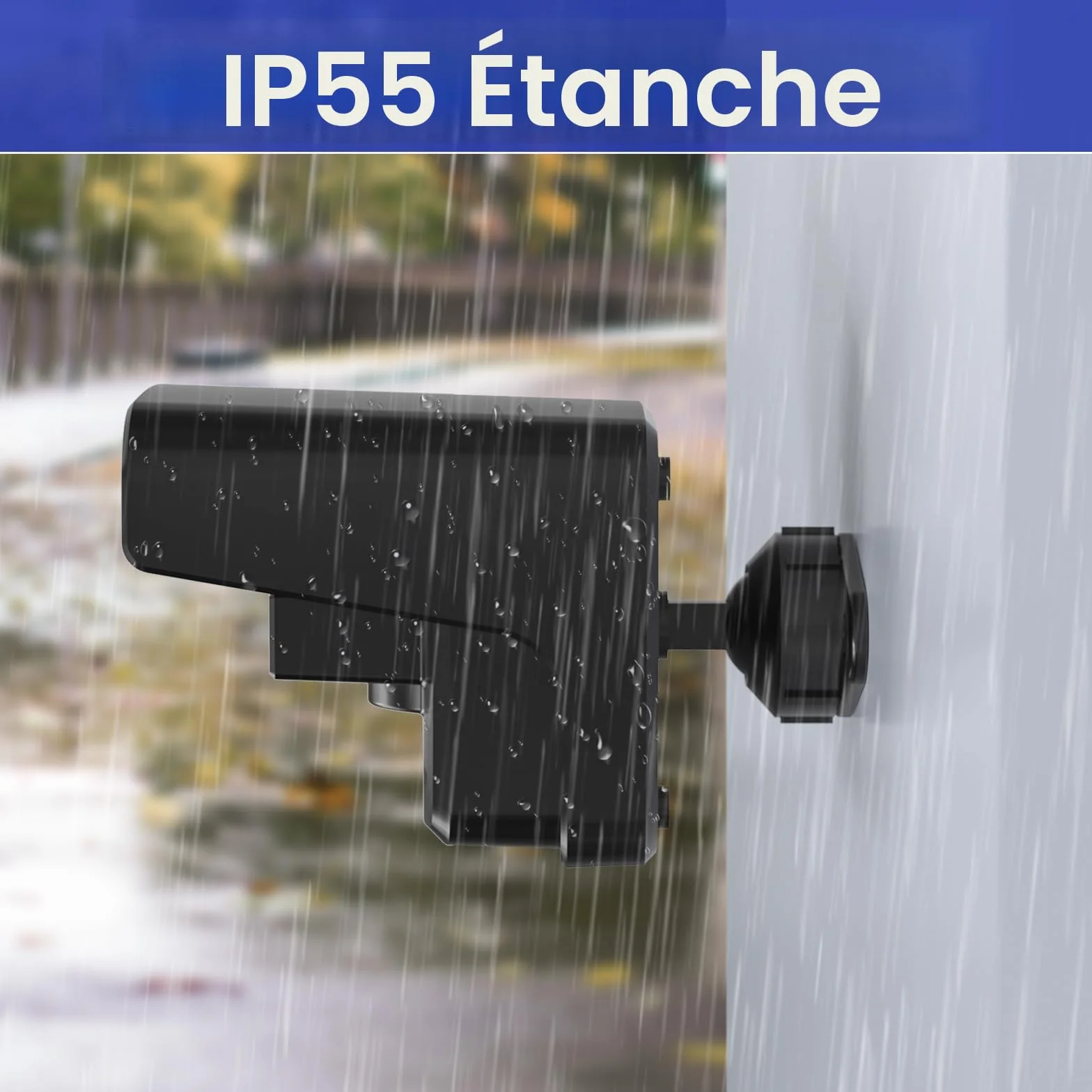 PHYSEN Détecteur de Mouvement extérieur pour Allée - Alarme sans Fil Longue Portée 150m avec 58 Sonneries - Également pour Garage, Maison, Entrée et Magasin - Kit 1 Capteur + 1 Récepteur