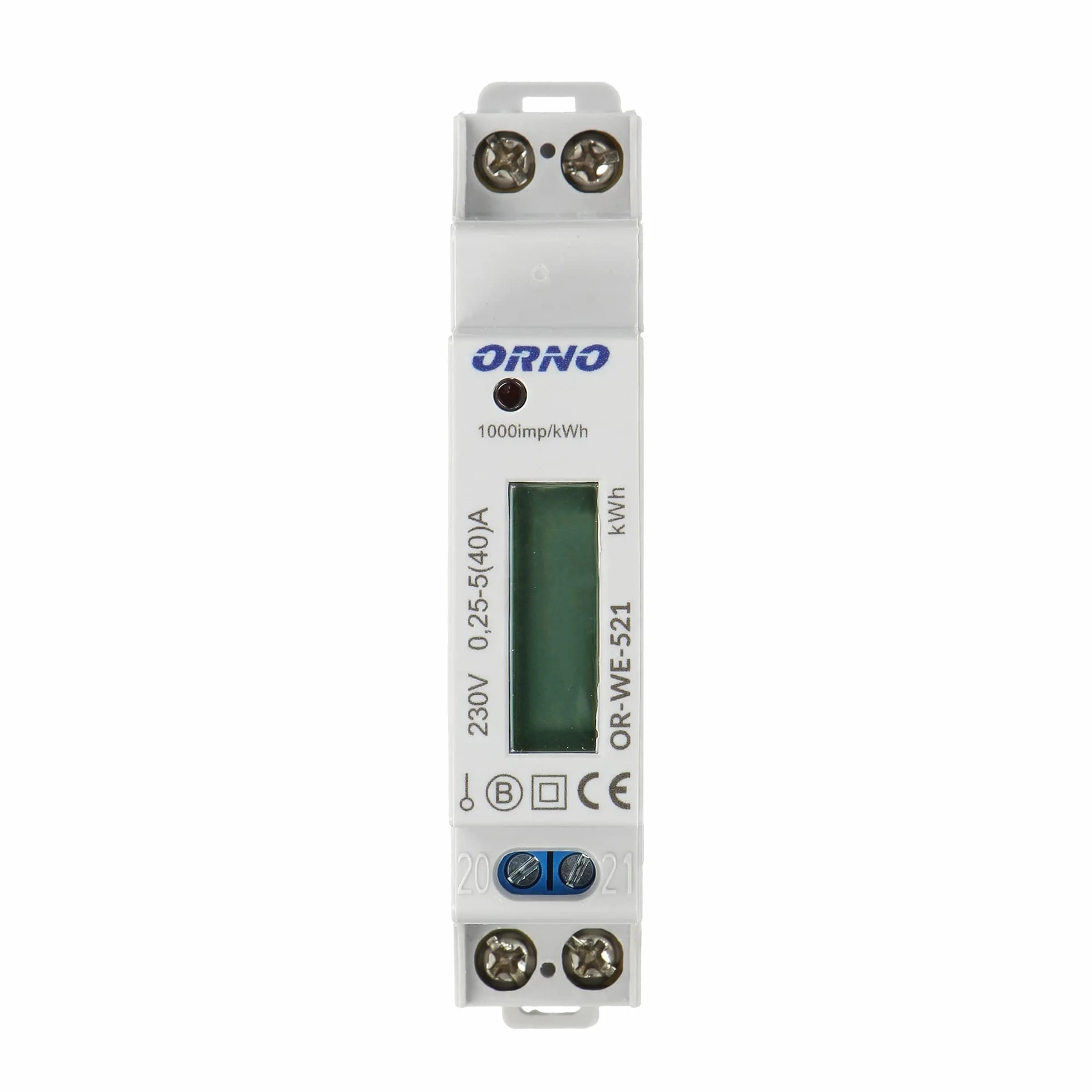 Orno WE-521 Compteur Electrique Pour Systèmes Monophasés avec Certificat MID