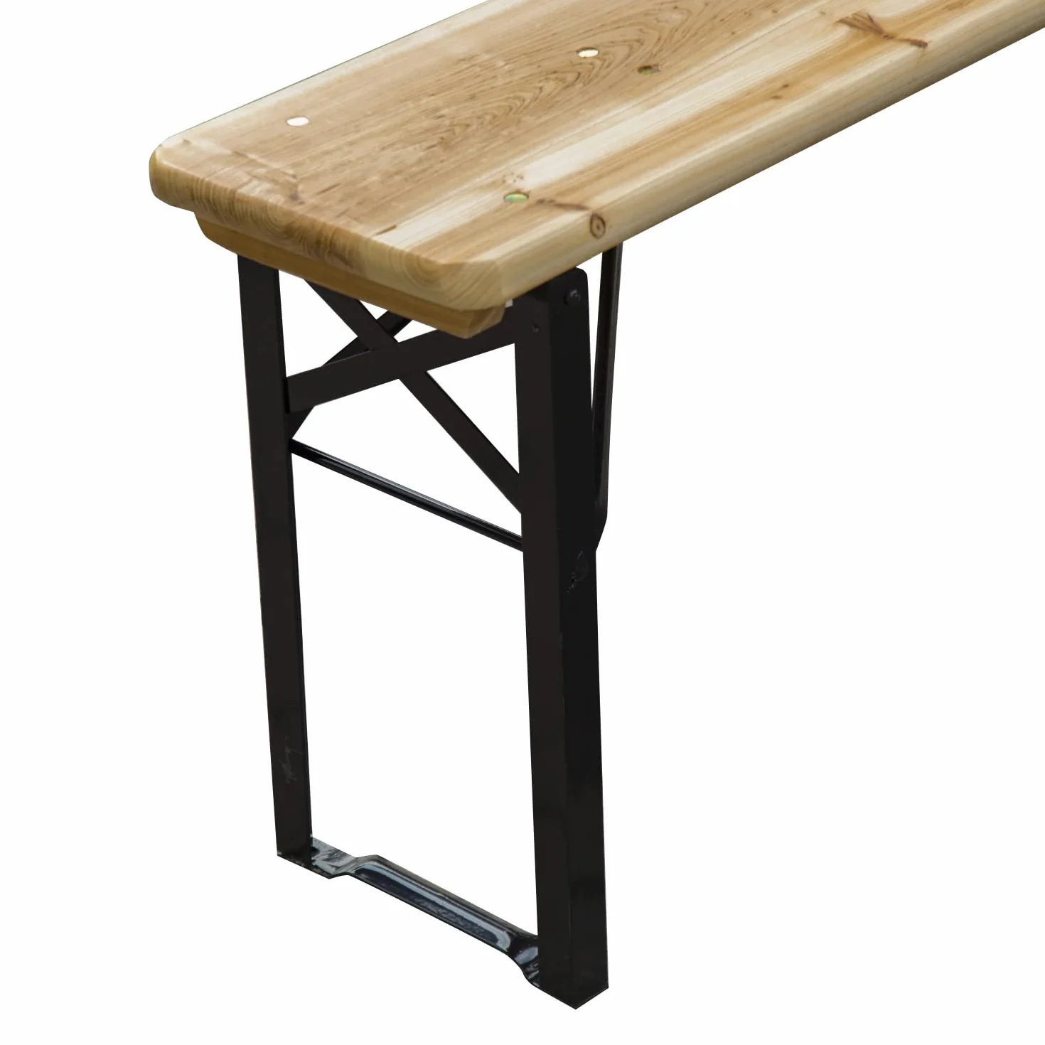 Outsunny Table de Camping Pique-Nique Pliable avec 2 Bancs Métal Époxy Noir