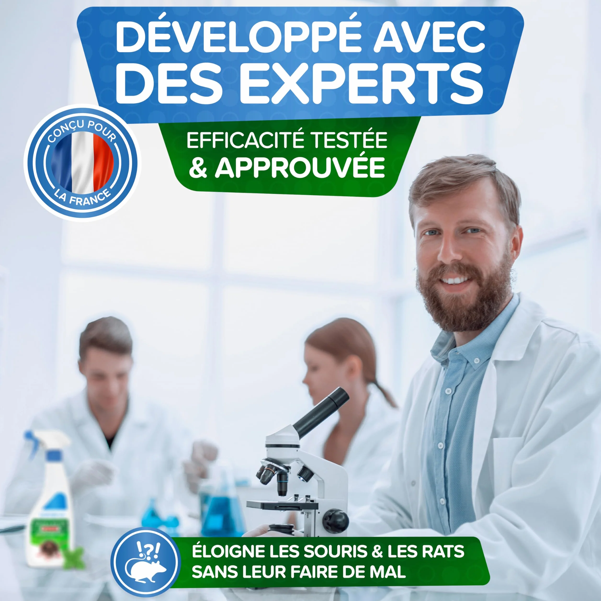 Patronus Répulsif Anti Souris Anti Rat 250ml – Intérieur Extérieur Non Tachant – Menthe Poivrée Ultra Concentrée