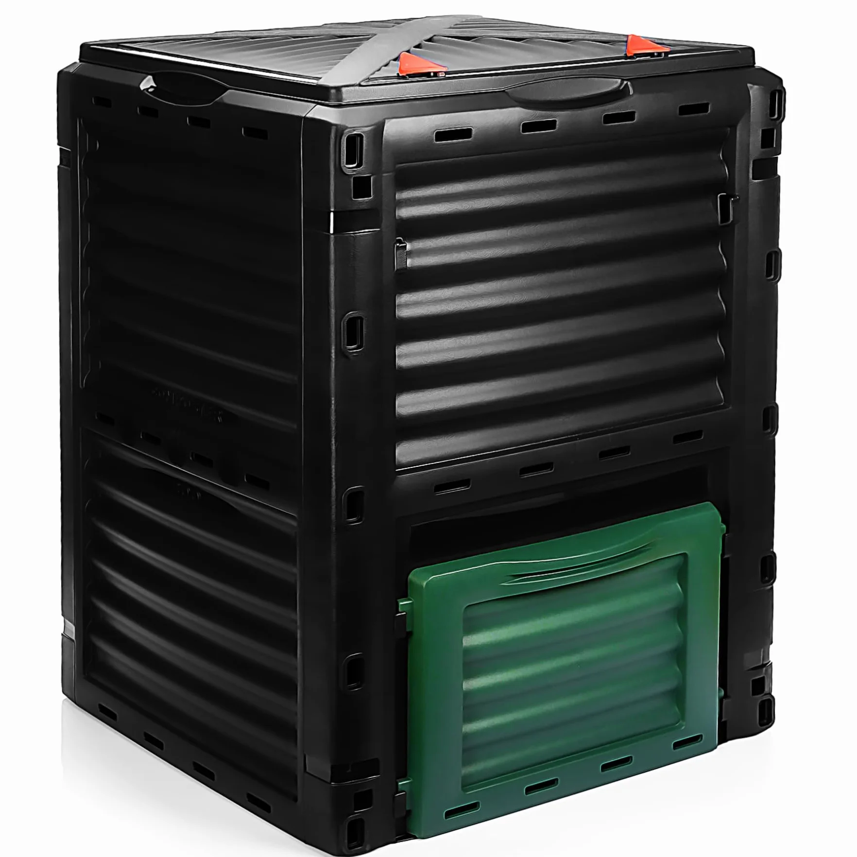 BigDean Composteur jardin 300 litres plastique résistant intempéries fabriqué Europe