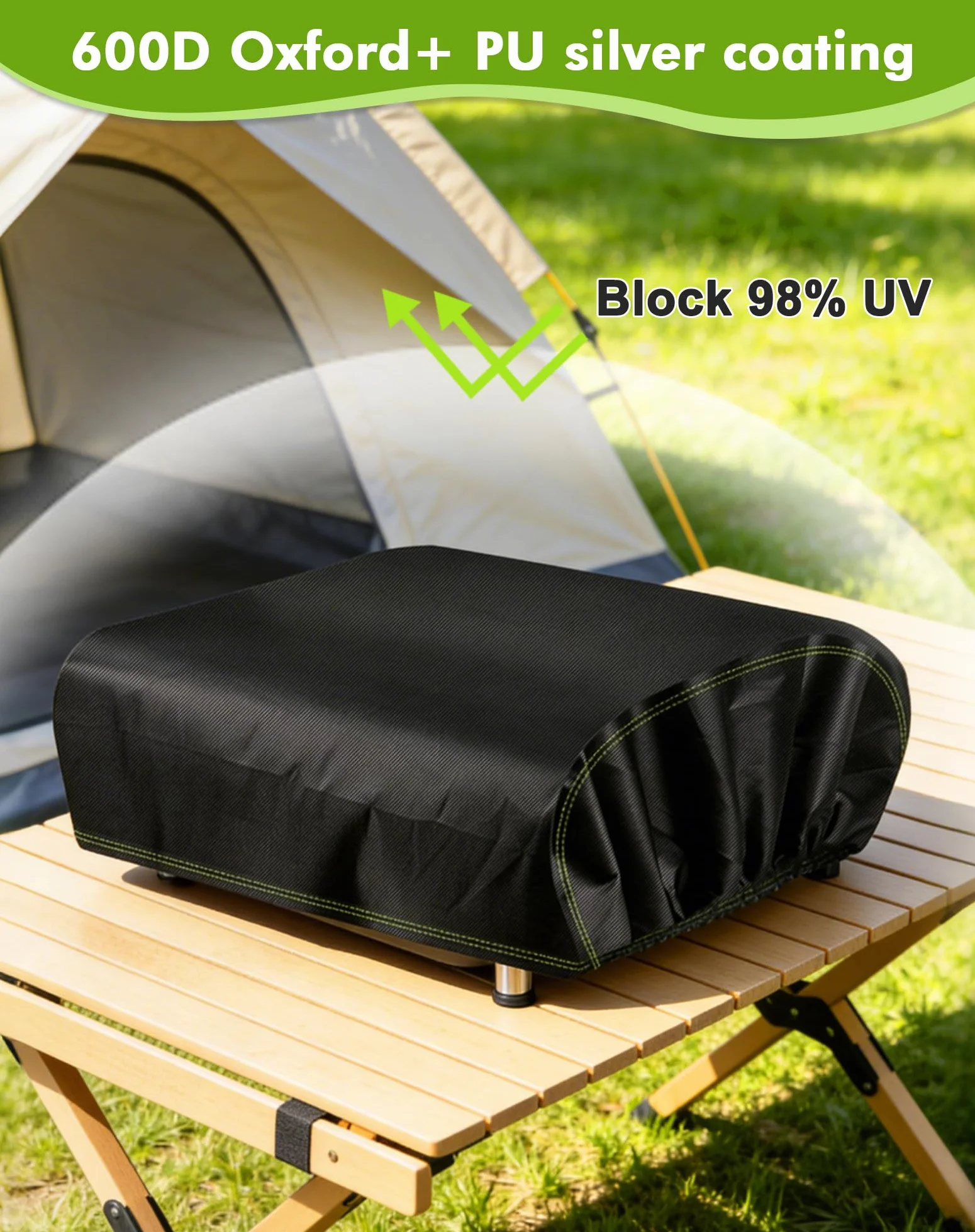 Housse Plancha Exterieur 600D Oxford Protection 60x45x25 cm Imperméable Anti-UV Anti-poussière Universelle