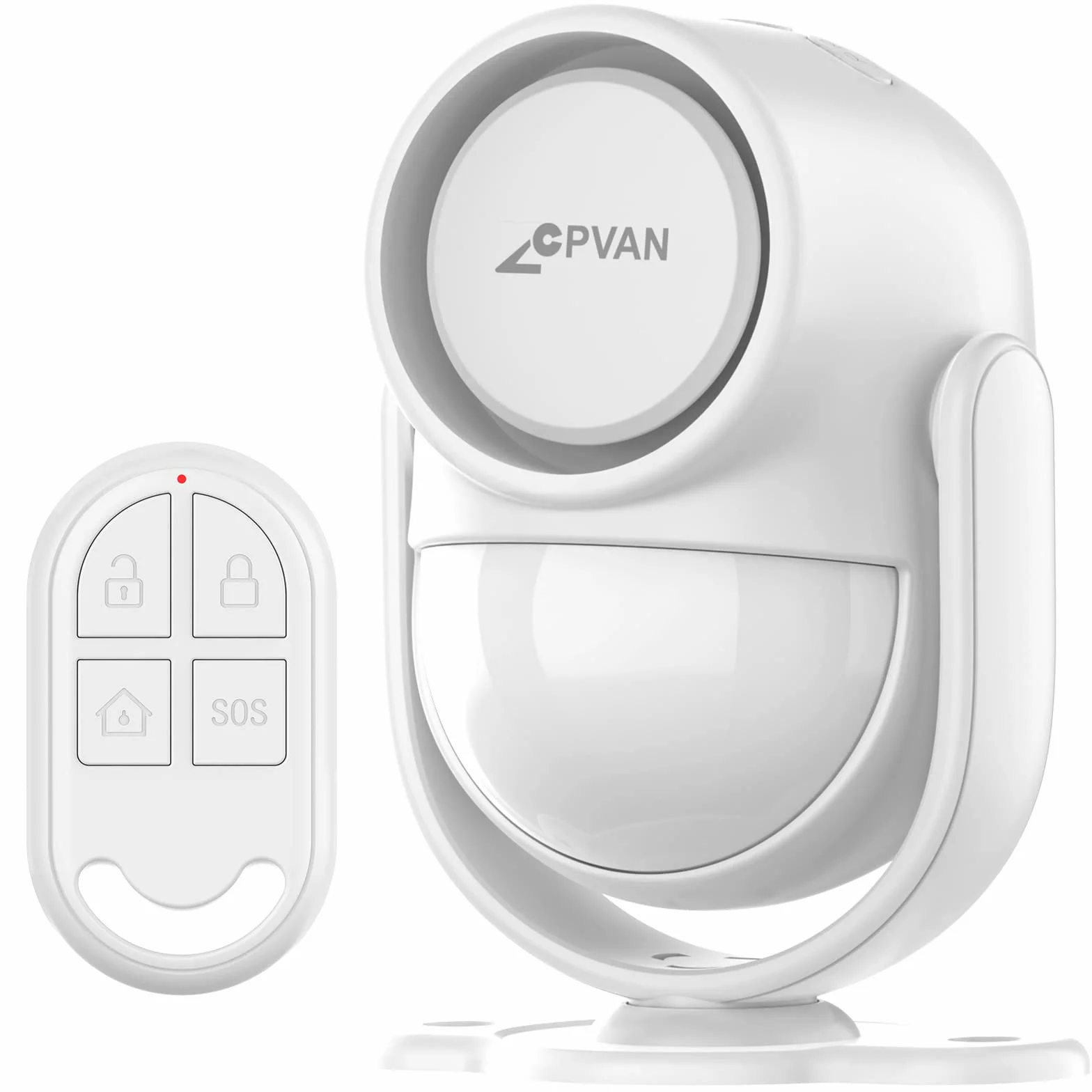 CPVAN Alarme Détecteur de Mouvement, Intérieur Alarme Maison sans Fil avec Sirene (125dB) Infrarouge Anti-Effraction, Battery Operated, Idéal de Magasin/Bureau/Maison/Porte/Garage