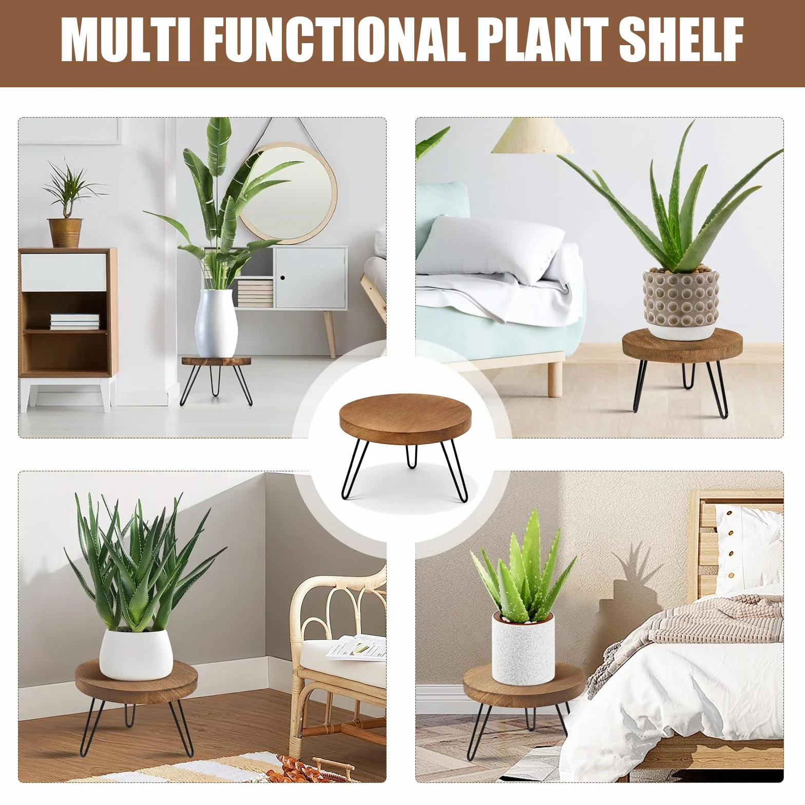 Support pour plantes en bois, tabouret de fleurs, banc de fleurs intérieur extérieur, étagère à plantes