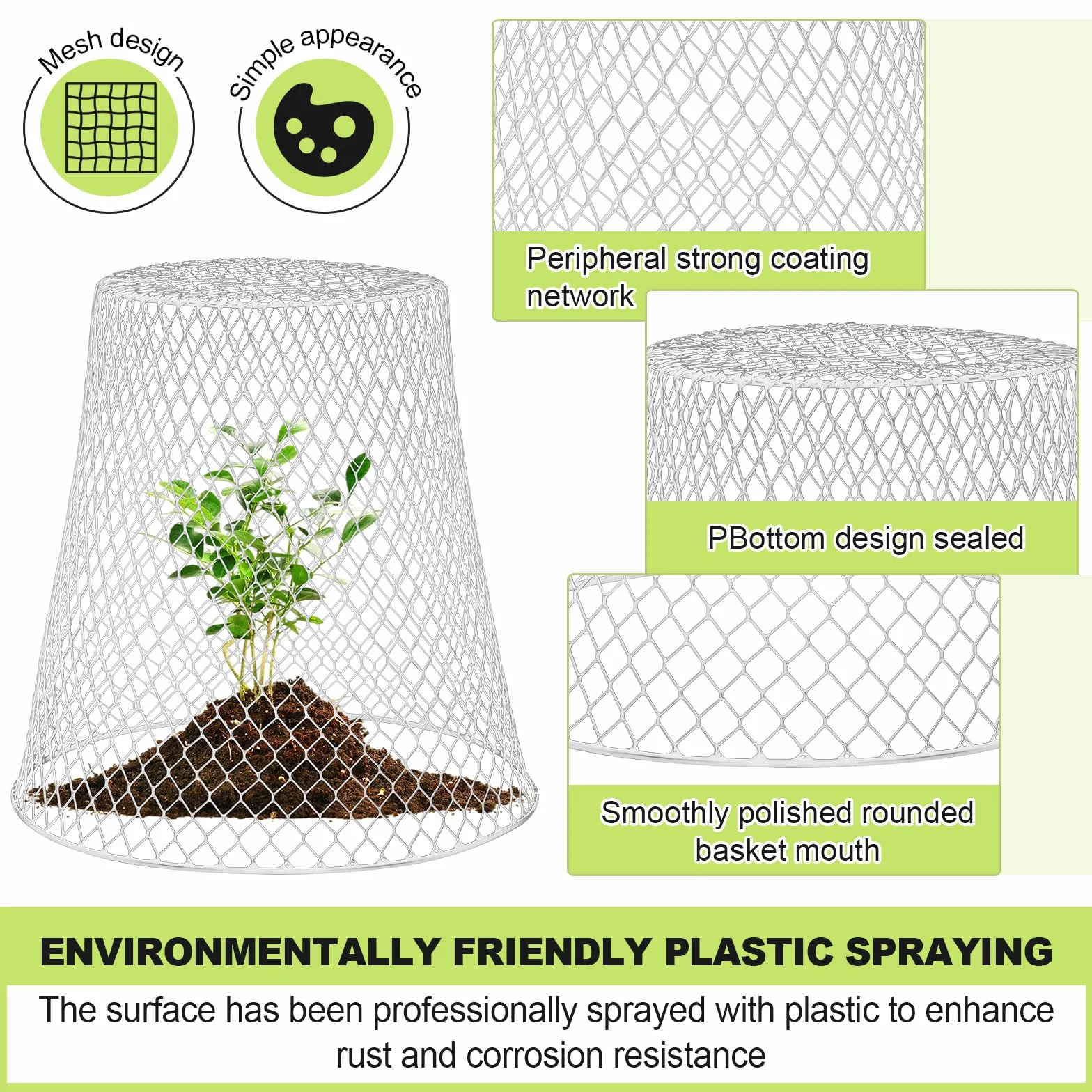 Cloche de Jardin en Métal 10PCS, Protection Plante, Blanc