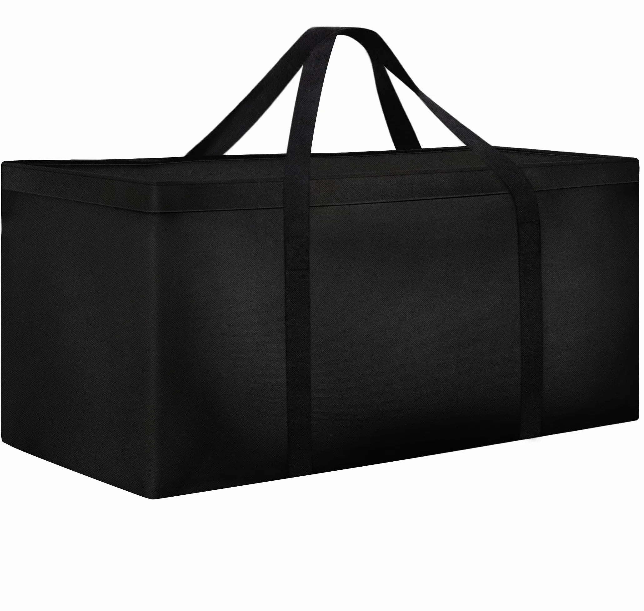 Dokon Sac de Rangement Housse Coussin Jardin lmperméable Anti-UV Tissu Oxford Robuste 125x40x55cm Noir
