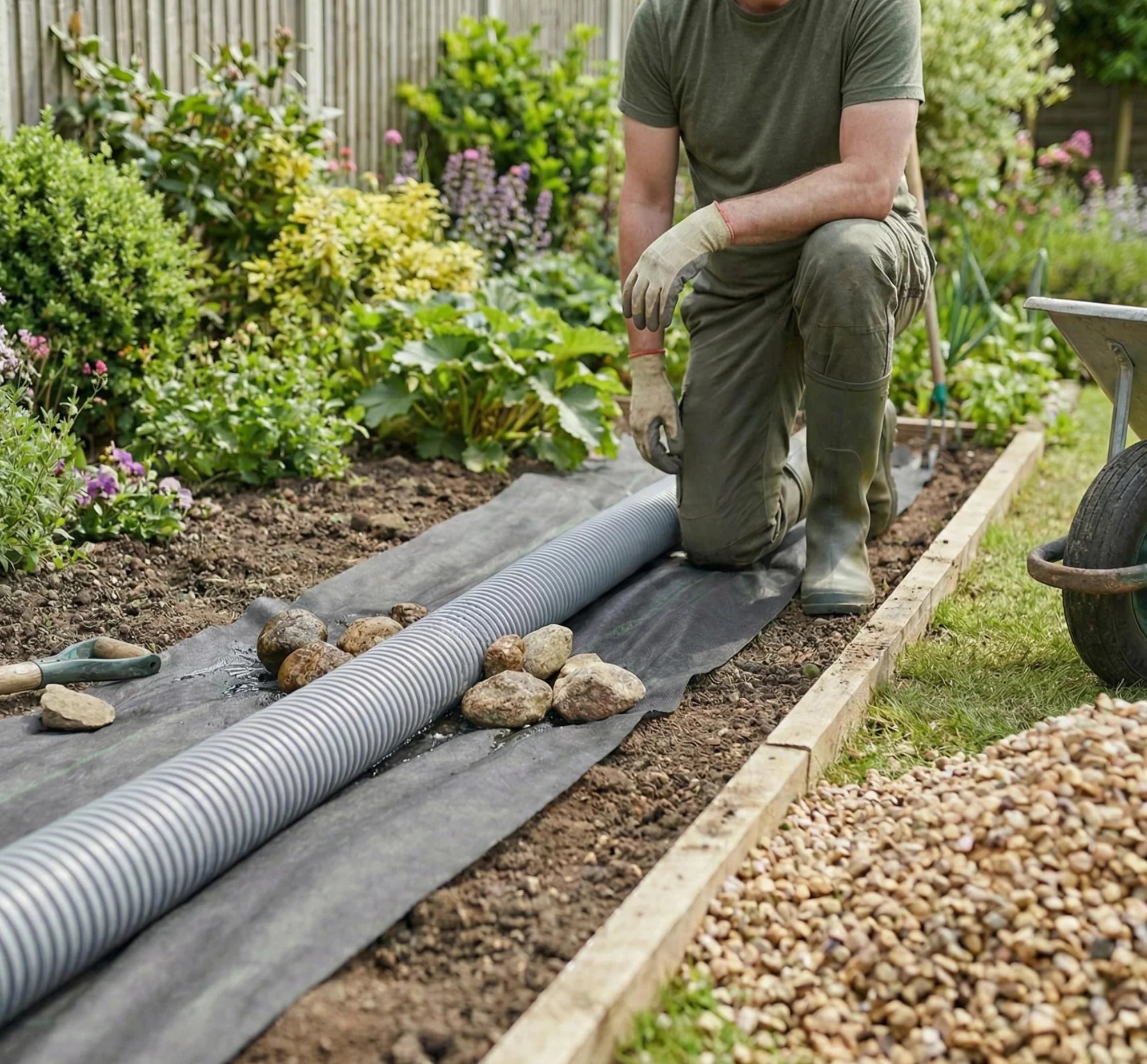 AFS Géotextile 150g/m² 10m x 1m Feutre de Jardin Anti-Mauvaises Herbes Drainage Filtration