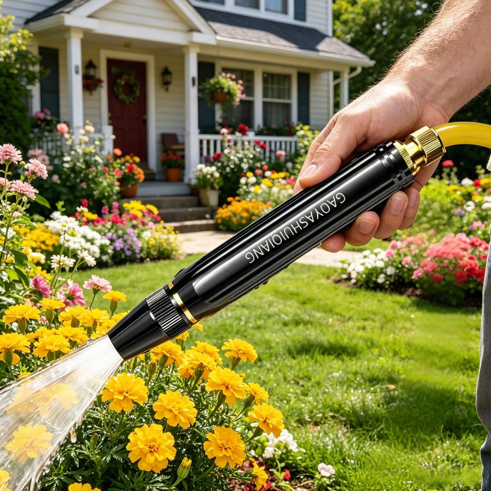 Buse Haute Pression Réglable Embout d'Arrosage pour Tuyau de Jardin