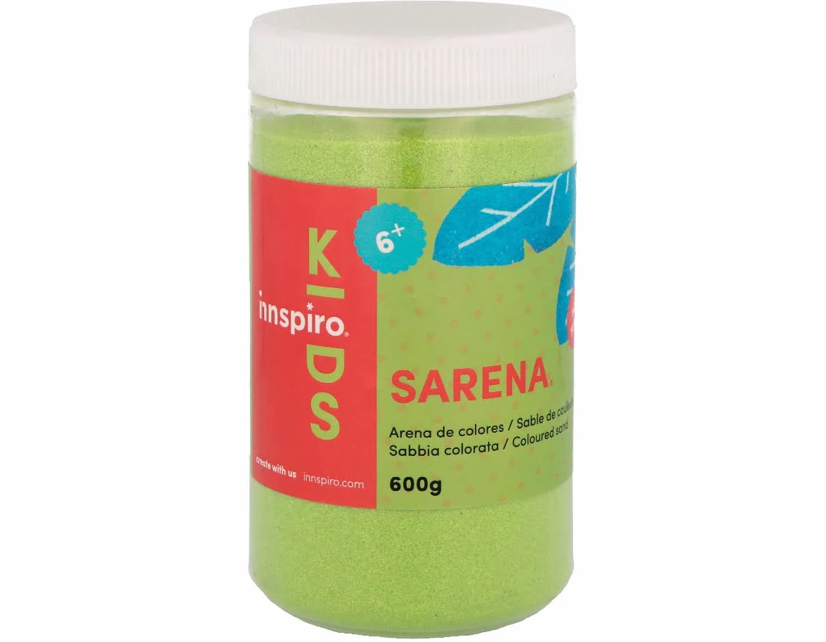 INNSPIRO Sable de couleur vert acide 600 g pour décoration artisanat