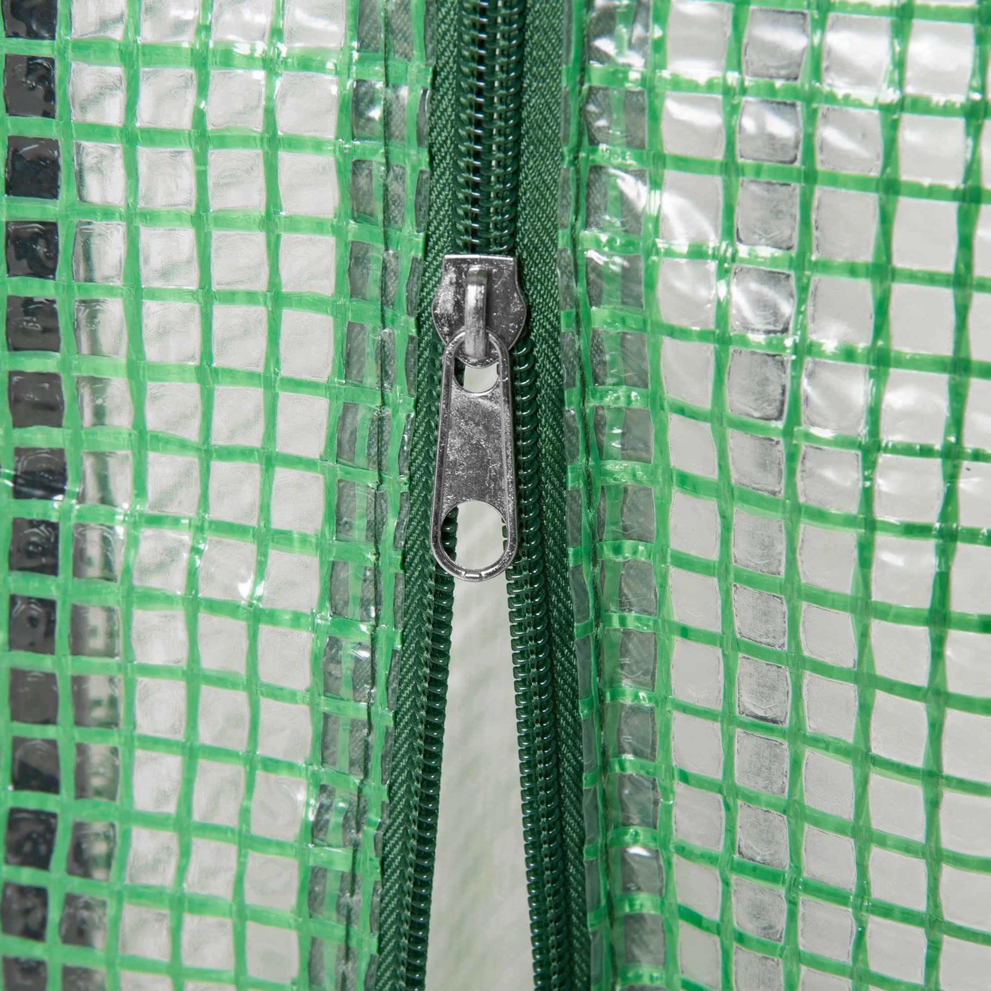 Outsunny Serre de Jardin 100x50x150 cm Vert, bâche renforcée PE, châssis en Acier, Porte zippée