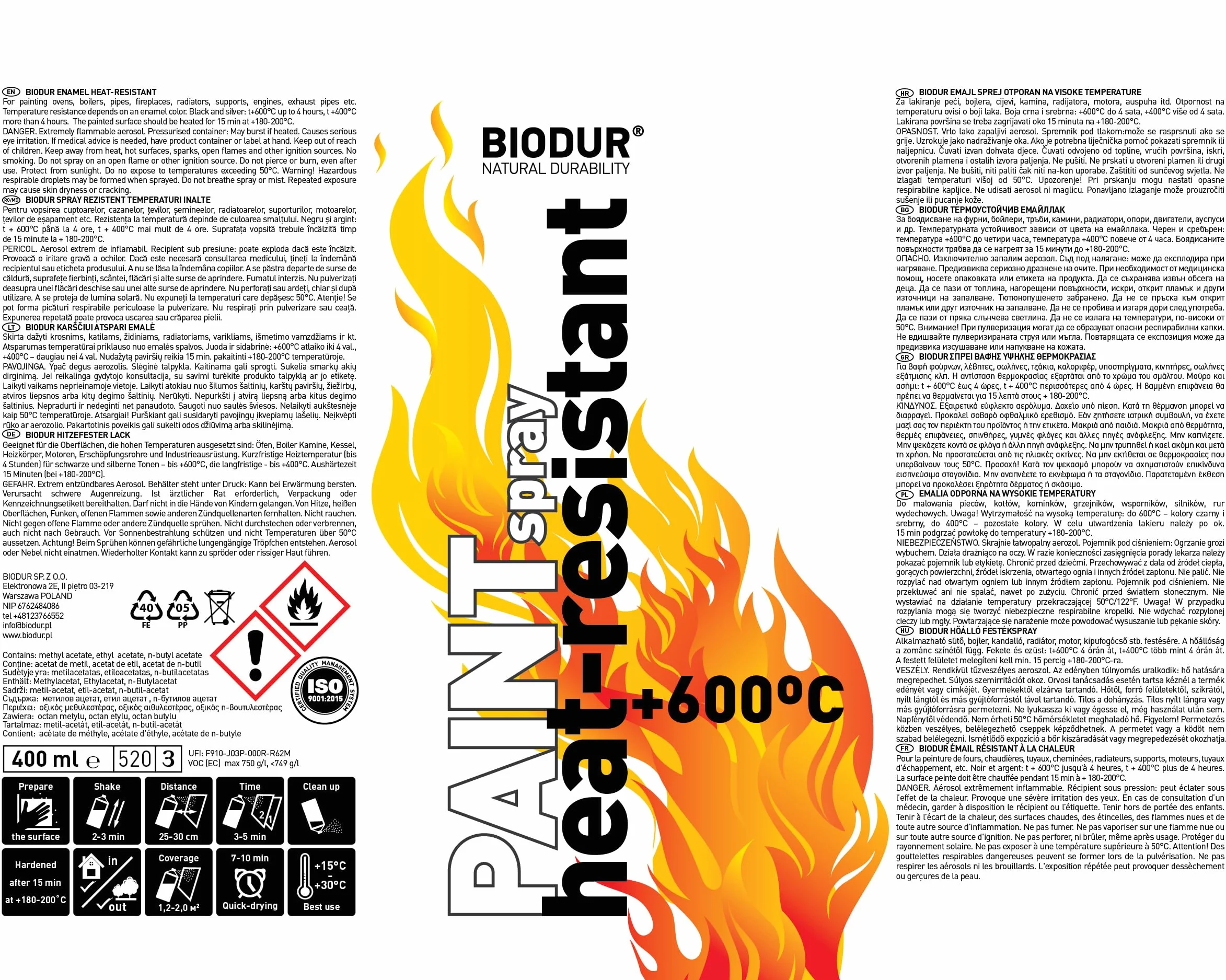 Peinture en spray brillante dorée pour radiateur - Protection contre la corrosion et la rouille - Résistant à la chaleur jusqu'à 400 °C