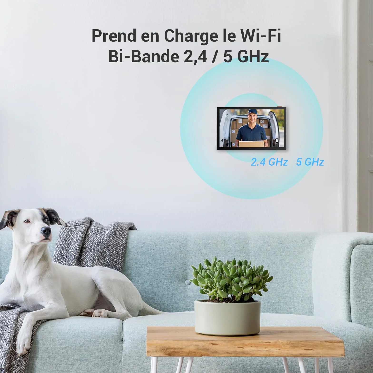 EZVIZ CP7 2K Visiophone Connecté Interphone Vidéo 7 Pouces Moniteur Tactile Unlock à Distance 2 Fils Détection Humaine RFID Audio Bidirectionnel Vision Nocturne Étanche WiFi bi-Bande
