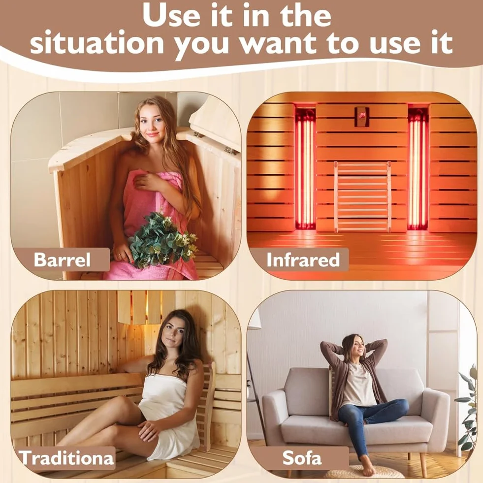 Dossier de Sauna Ergonomique en Forme de S pour Récupération et Relaxation
