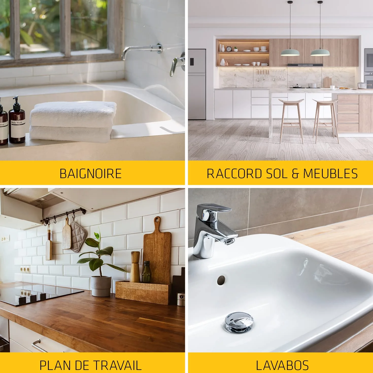 SIKA - Mastic Cuisine & Salle de Bain Anti-Moisissures - SikaSeal 108 Sanitaire Transparent - Joints silicone sanitaire longue durabilité sur multi-supports -Idéal pour travaux de plomberie - 300ml