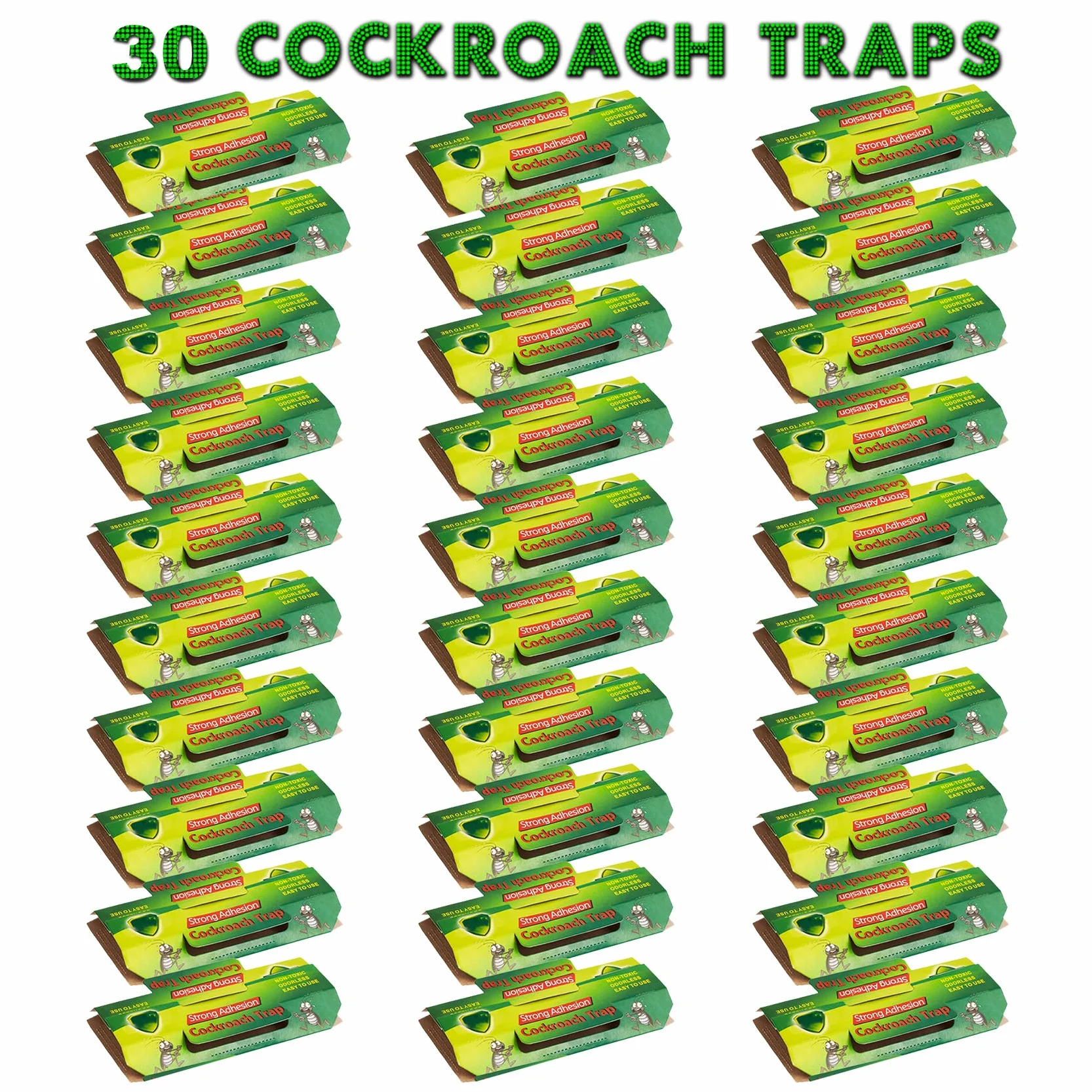 Puissant Piège Anti Cafard Professionnel 30 Pièces Collant Anti Blattes