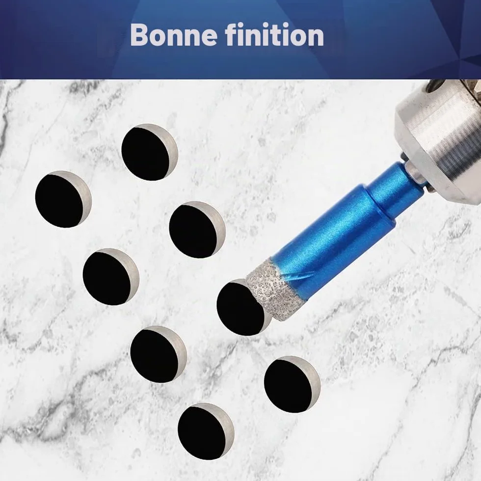 Forets Mèches Diamant Carrelage 6mm - BRSCHNITT Foret Céramique pour Porcelaine,Céramique, Granit,Carrelage（10 Pièces）