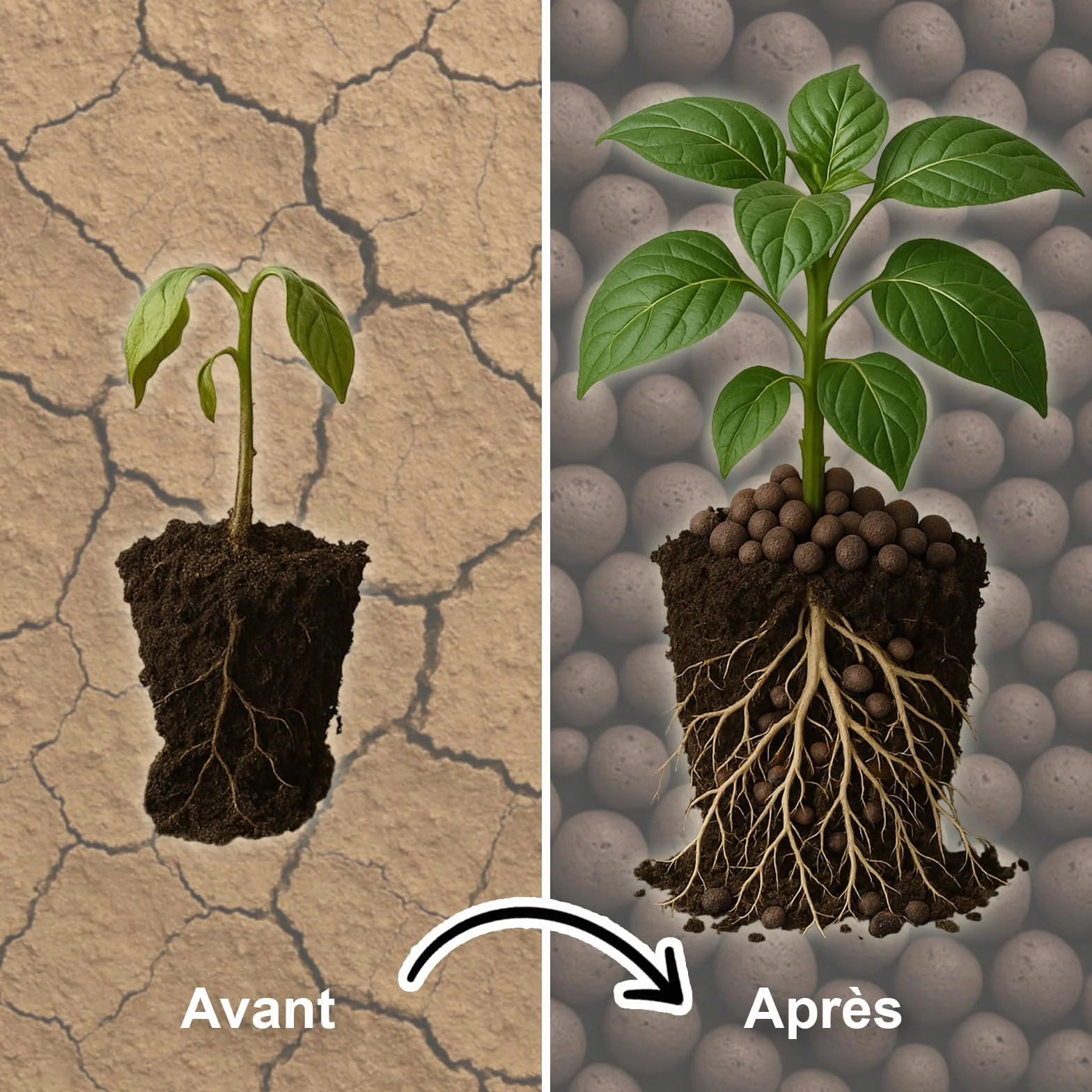 Argile expansée 50L granulés 4–16 mm pour Jardin Drainage Culture hydroponique