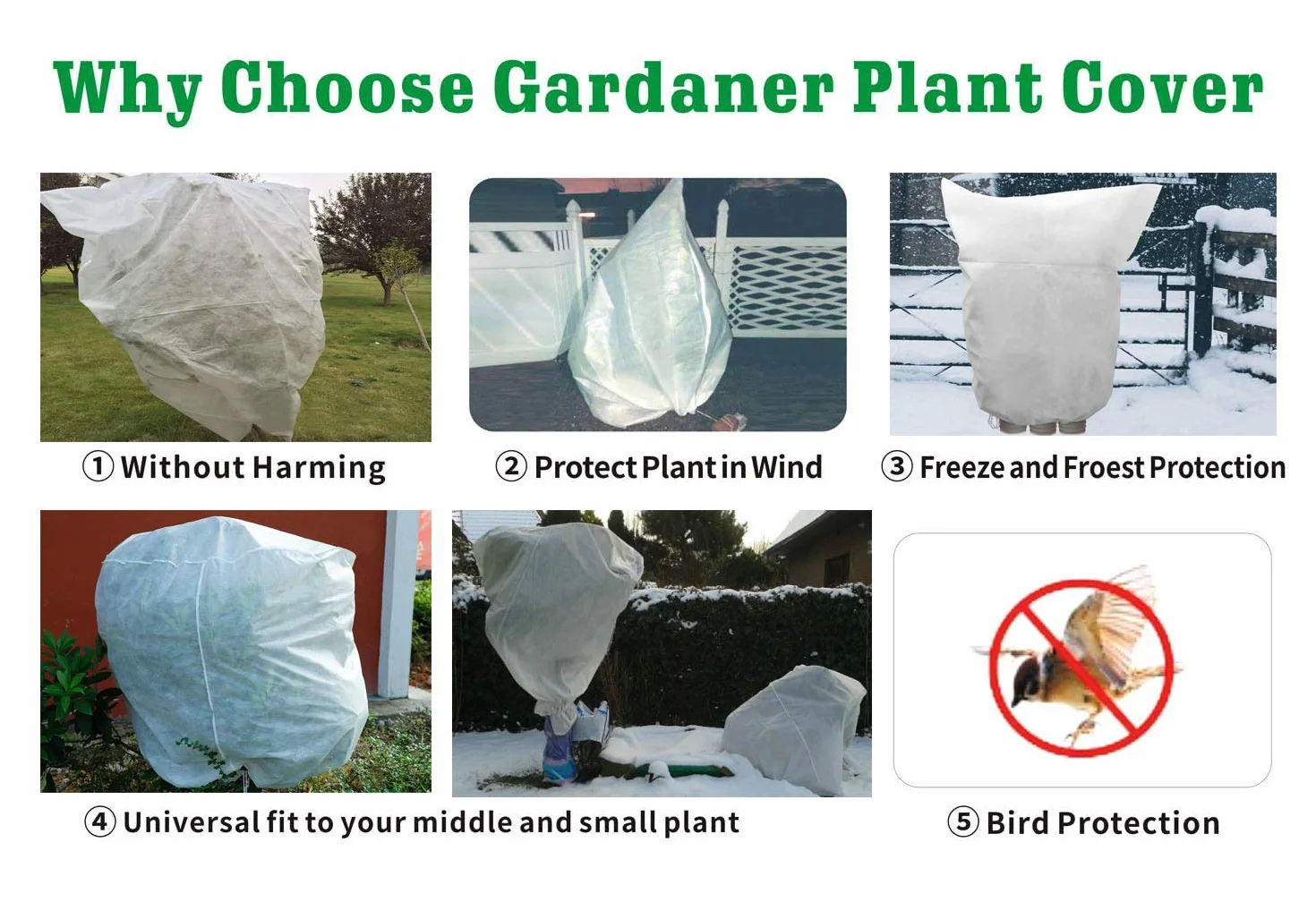 Housse Hivernage Plante 80x60cm Protection Plantes Réutilisable 2 Pack