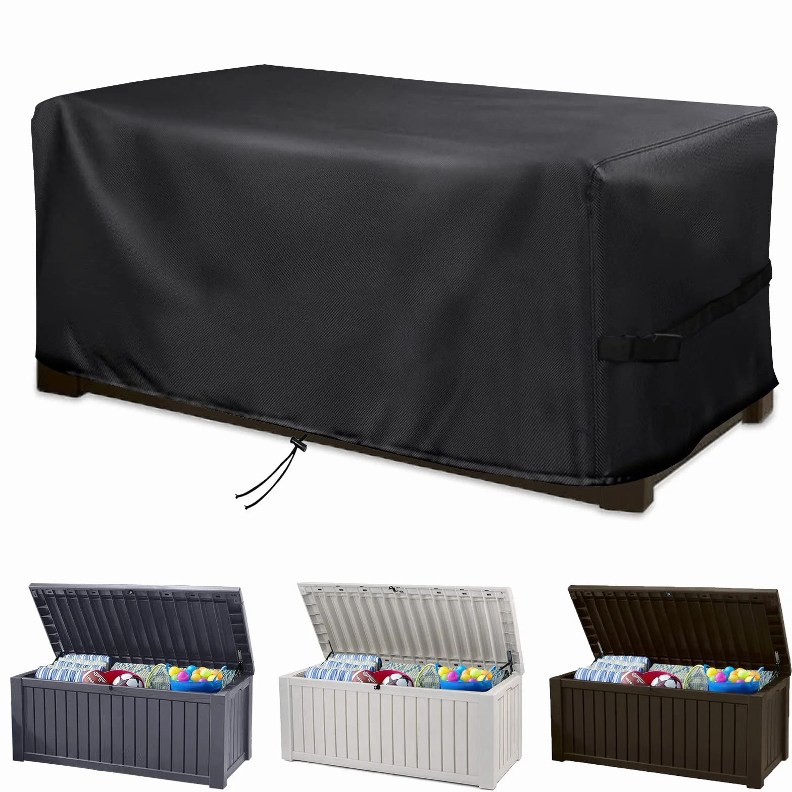 Housse Coffre Rangement Extérieur Oxford 420D Imperméable UV Vent Neige