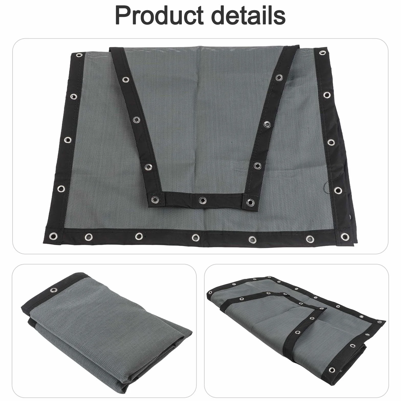 Tissu de rechange pour balancelle suspendue en textilène 64 x 197 x 23 cm gris foncé