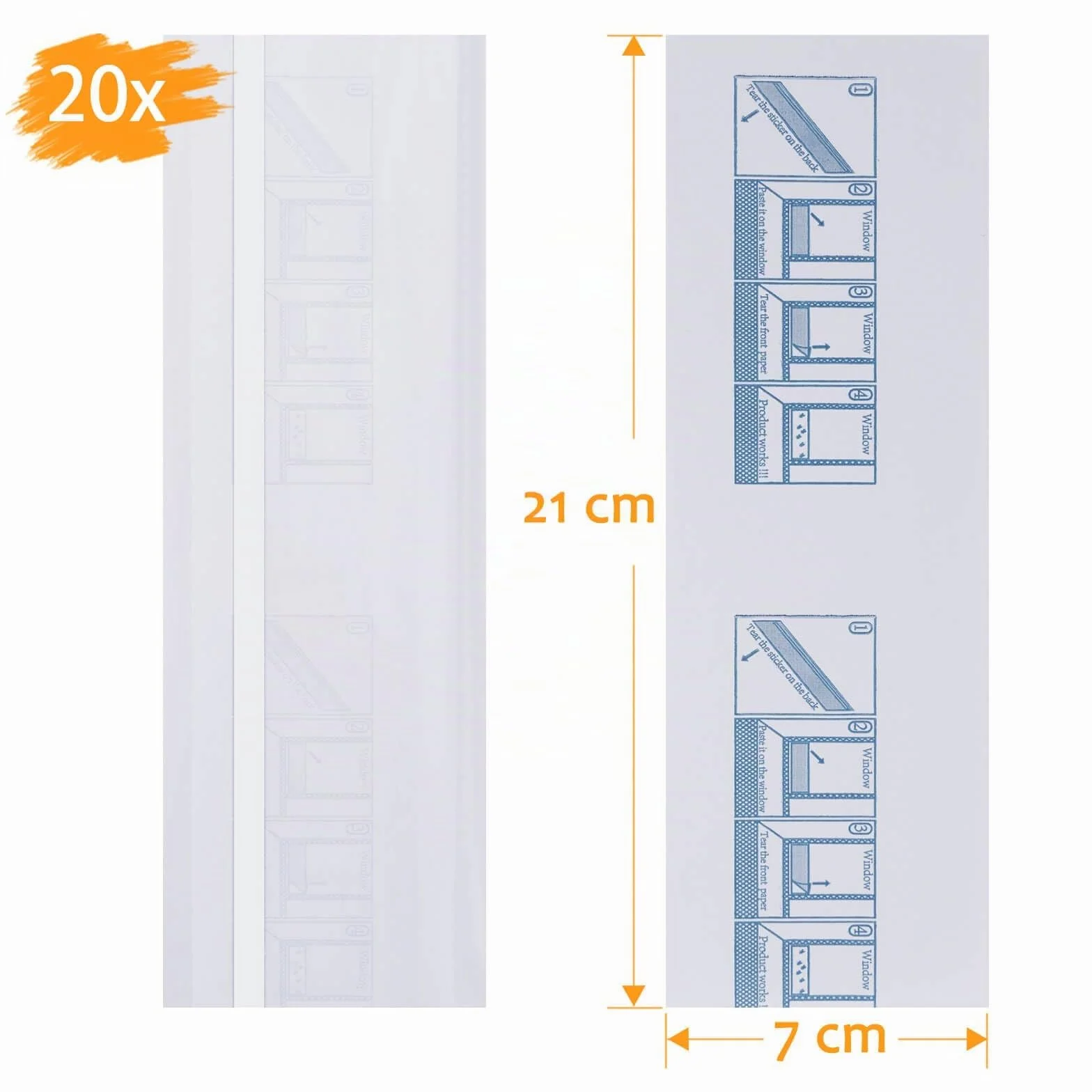 Blooven Piège à Mouche pour Fenêtre 20 Pièces, Anti Mouche Transparent, Non Toxique